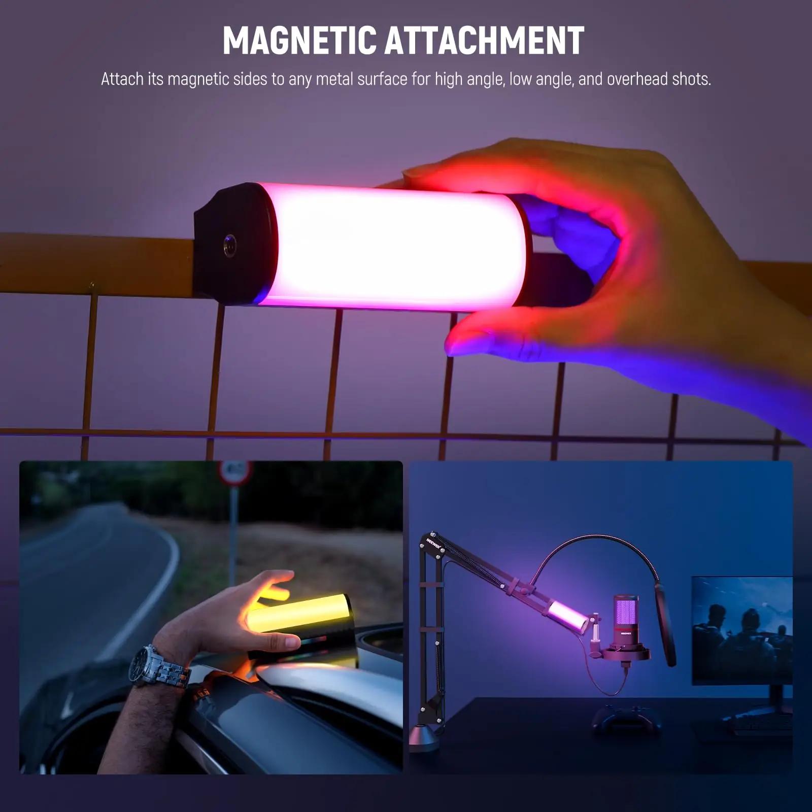 NEEWER LED-ripatsvalgus TL97C — kompaktne RGB ja reguleeritav – kasutusnäide