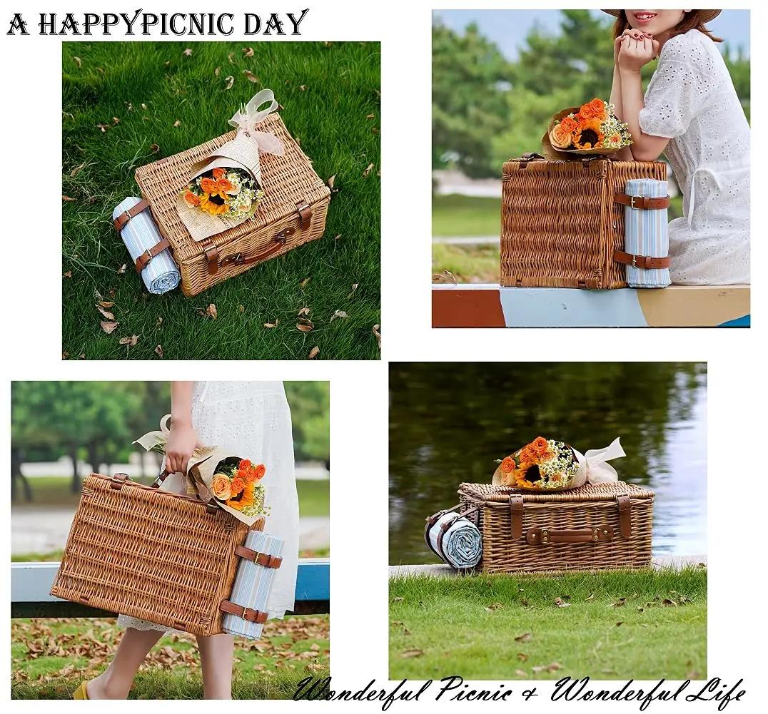 HappyPicnic käsitöökorv neljale – vastupidav ja isoleeritud – pilt 7