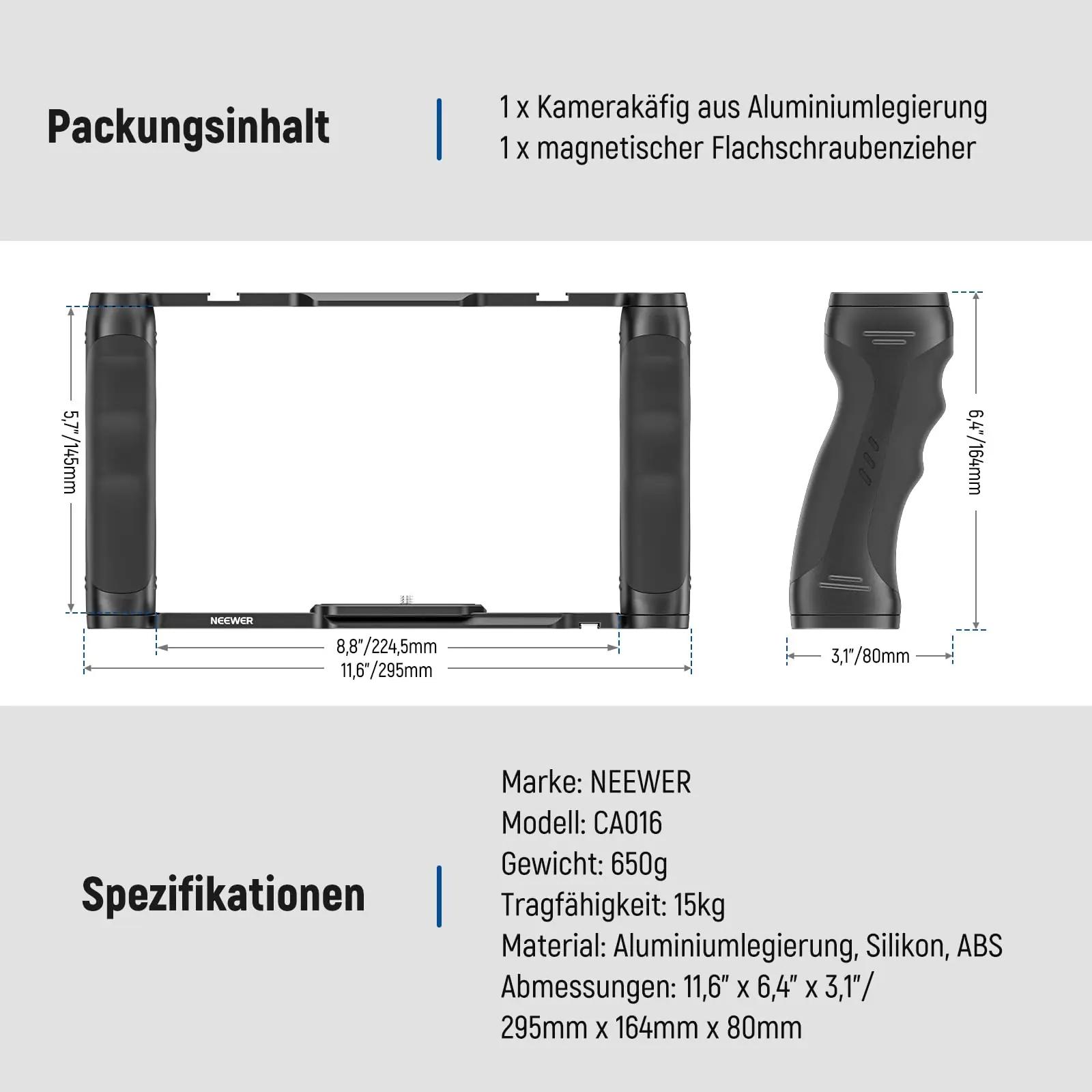NEEWER tugev metallist videokäik rig – stabiilne tartsevahend – pilt 9