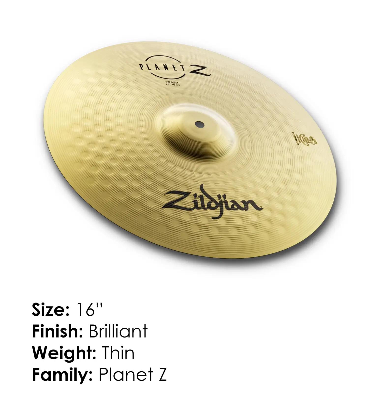 Zildjian ZP16C crash-helikaalid – detailne lähivaade