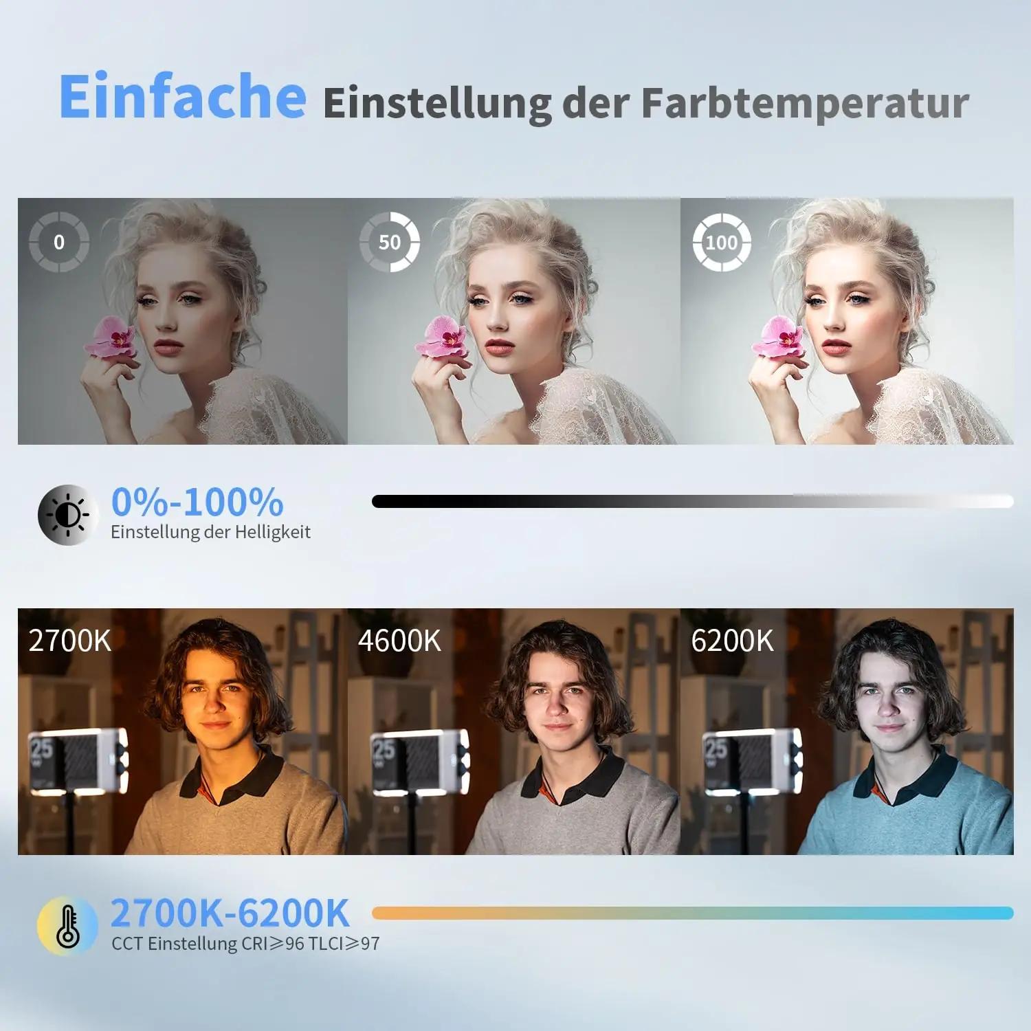 ZHIYUN kerge 25W bi-värvi videotuled – kaasaskantav ja vastupidav – pakend ja tarvikud