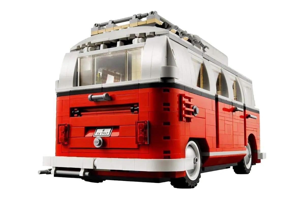 LEGO kahepoolselt mänguline VW T1 Campingbus kui kingitus – pakend ja tarvikud
