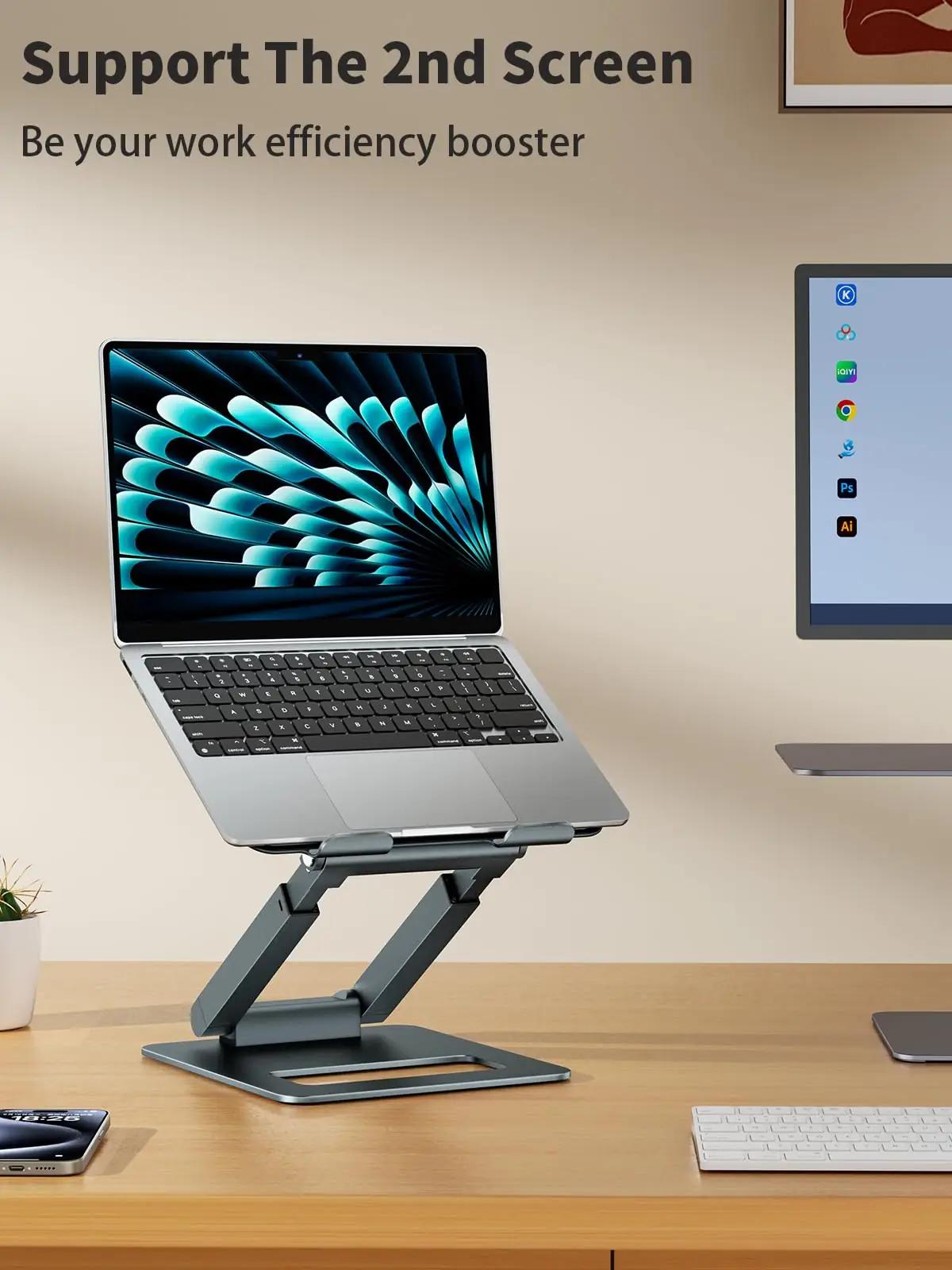 tounee ergonoomiline metallist sülearvuti-alus lauale — – pilt 8