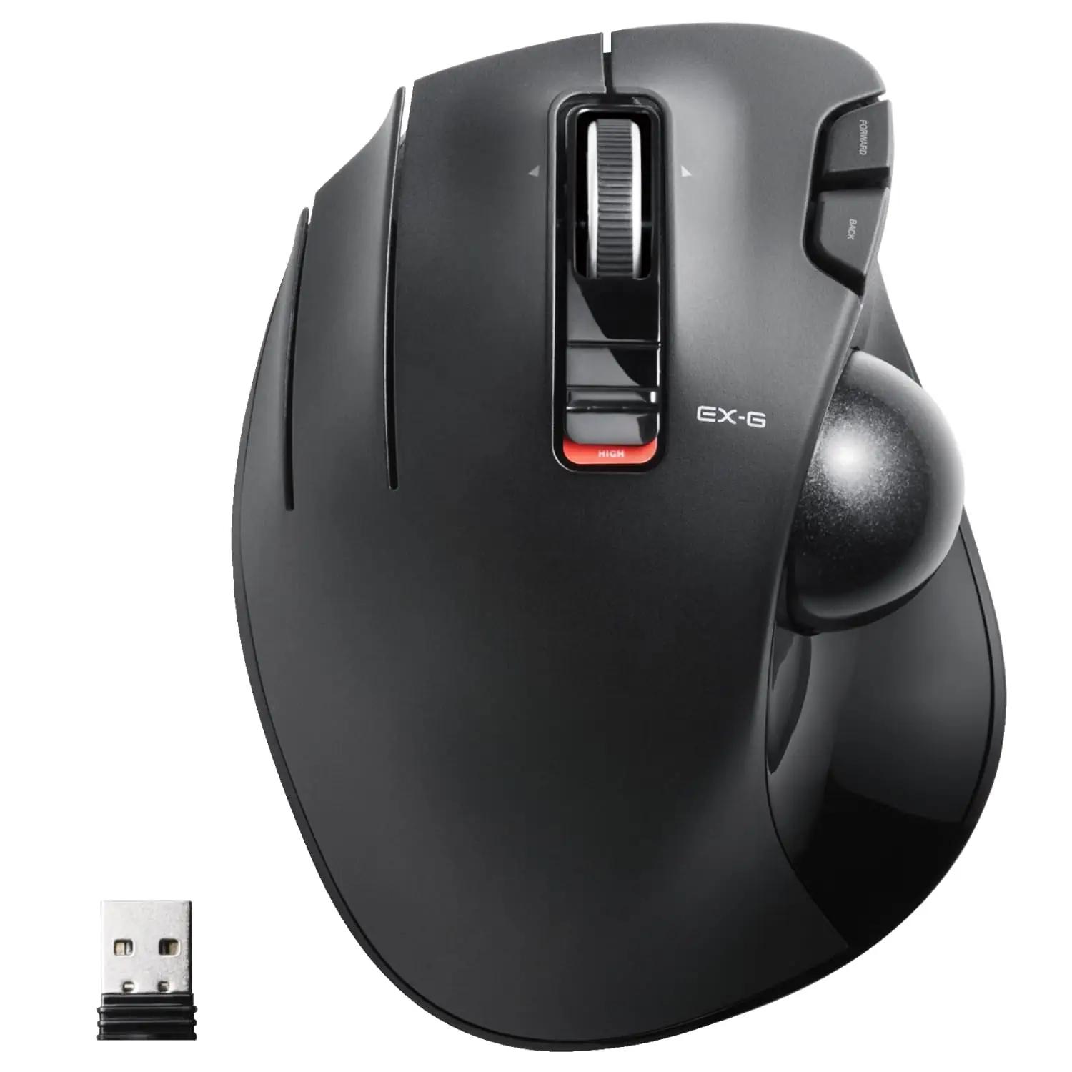 ELECOM ergonomiline vasakukäeline trackball-hiir — mugav