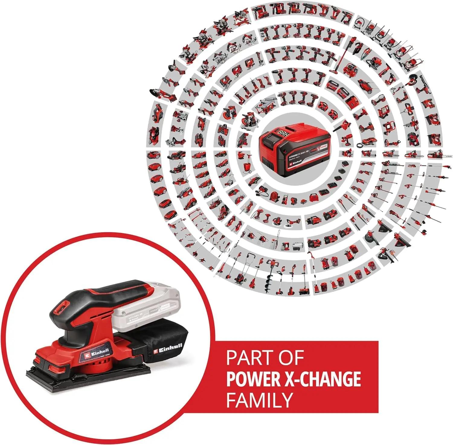 Einhell juhtmevaba lihvija — kompaktne power X-Change abivahend – detailne vaade