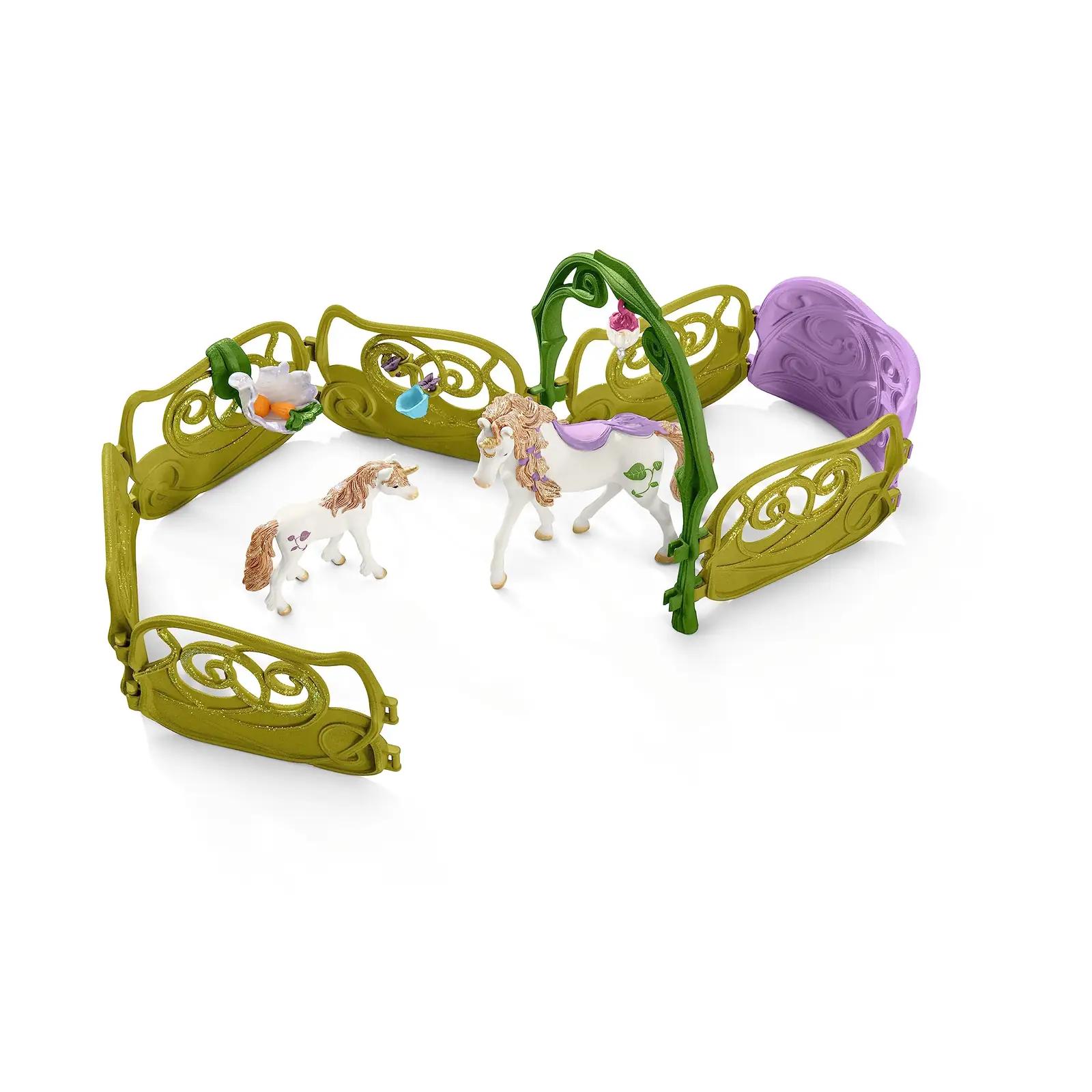 SCHLEICH glitriv roosiõue mängukomplekt unicornidega – pilt 9