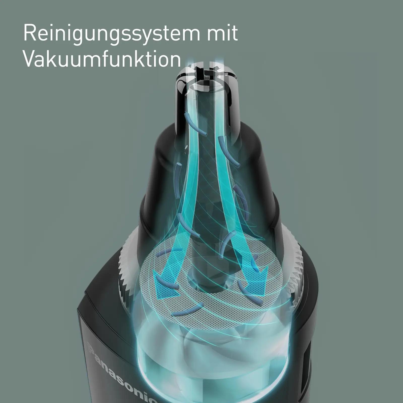 Panasonic stiilne roostevaba ninakarvatrimmer — veekindel – pakend ja tarvikud