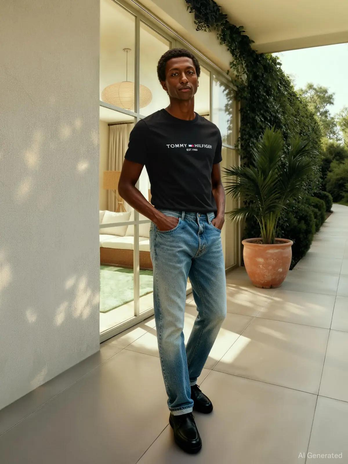 Tommy Hilfiger puuvillane T-särk — klassikaline igapäevaks L – pilt 6