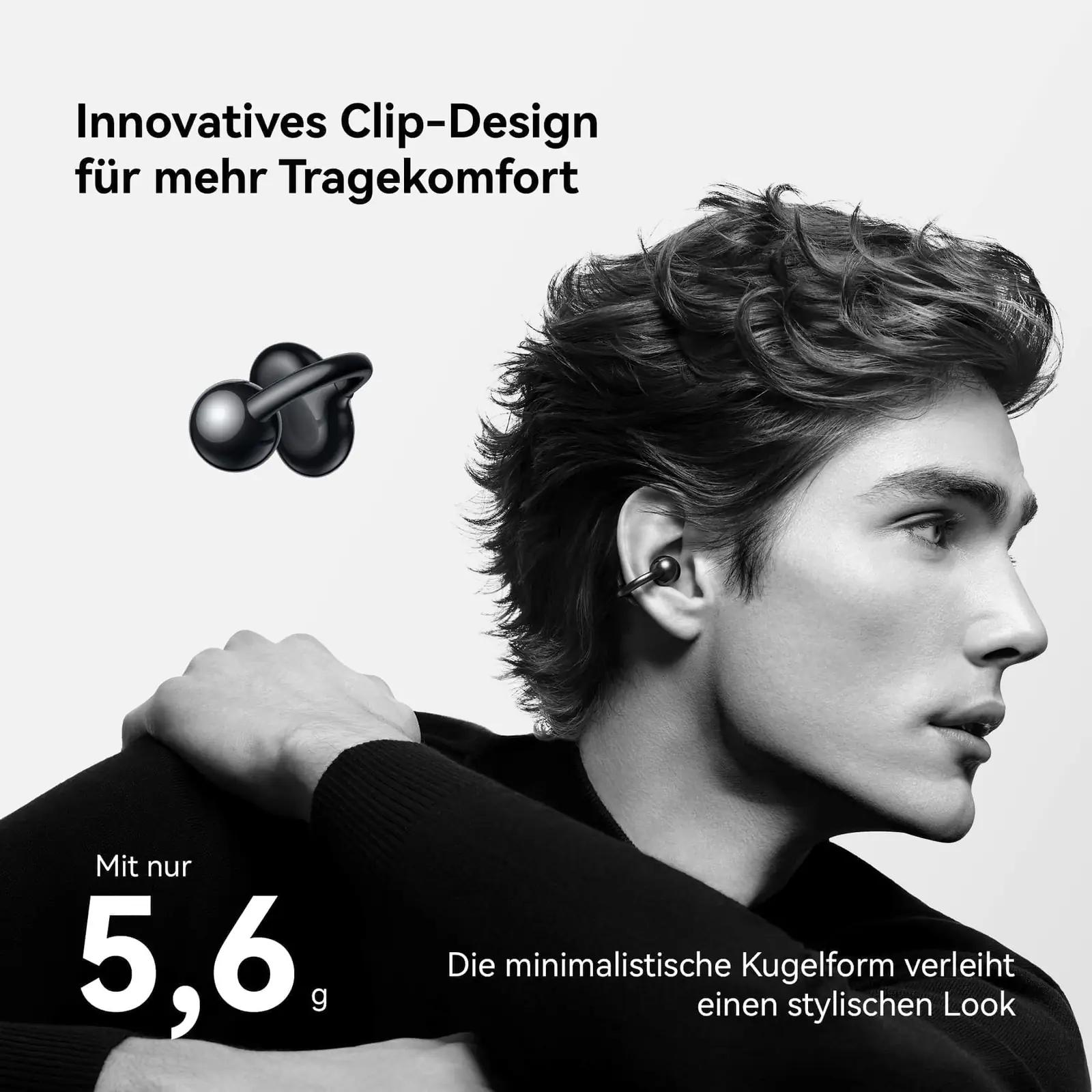 HUAWEI FreeClip kerge clip-disainiga sport-kuulaja, must – pakend ja tarvikud