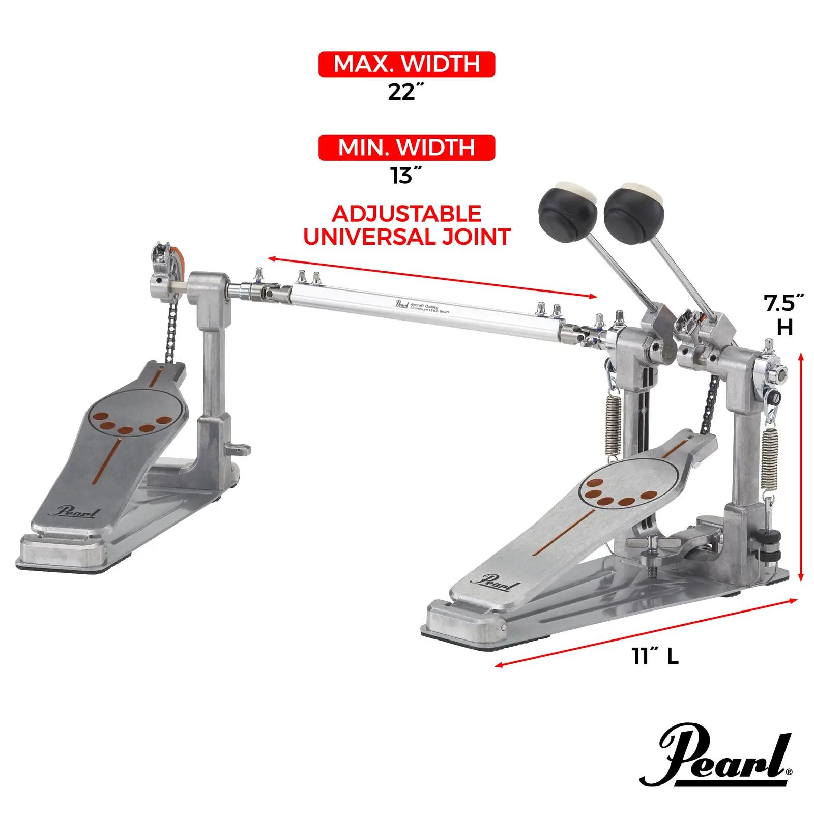 Pearl metallist doppel-pedaal P932 – vastupidav bassopedaal – kasutusnäide