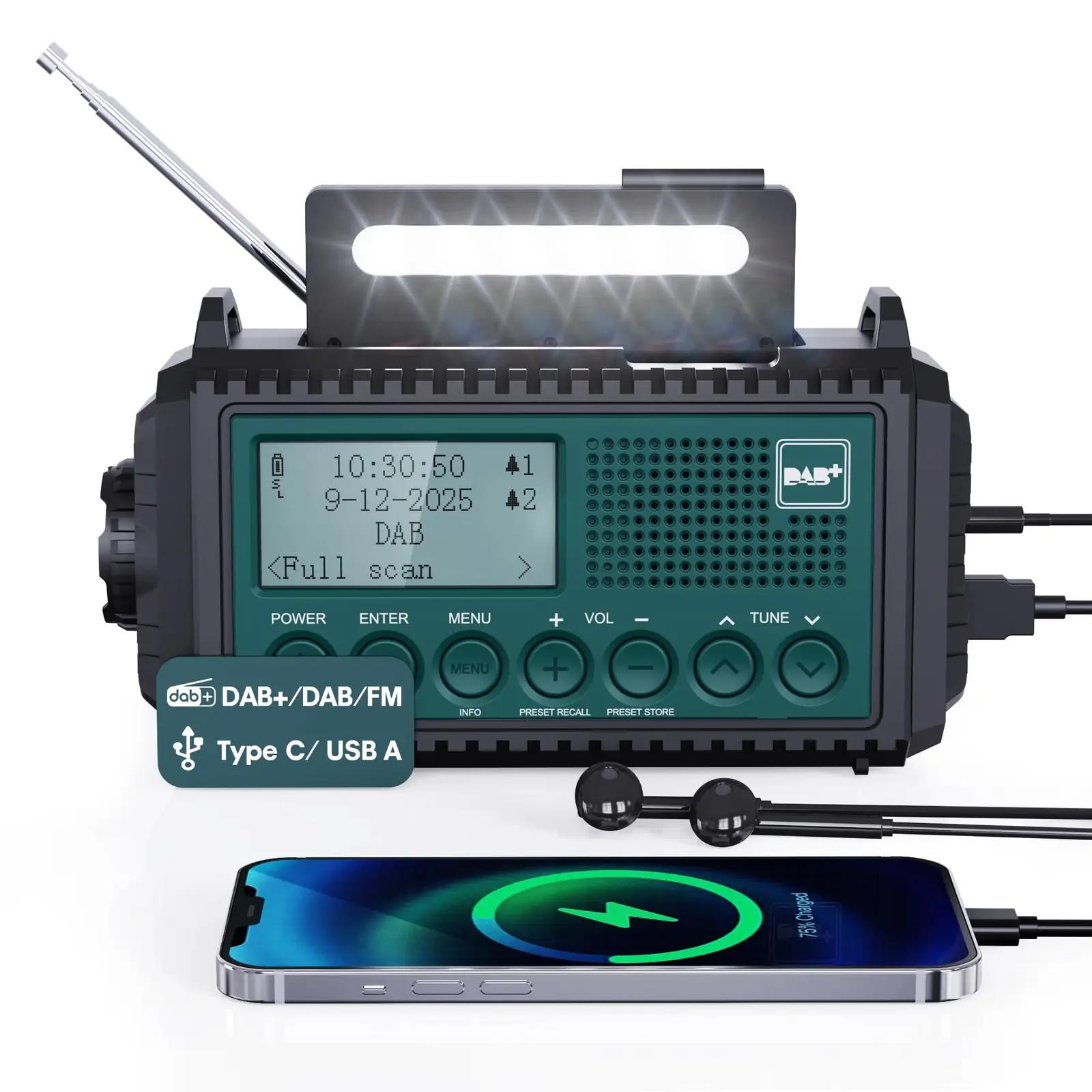 Mesqool vastupidav DAB+ hädaabi-raadio 5000mAh akut