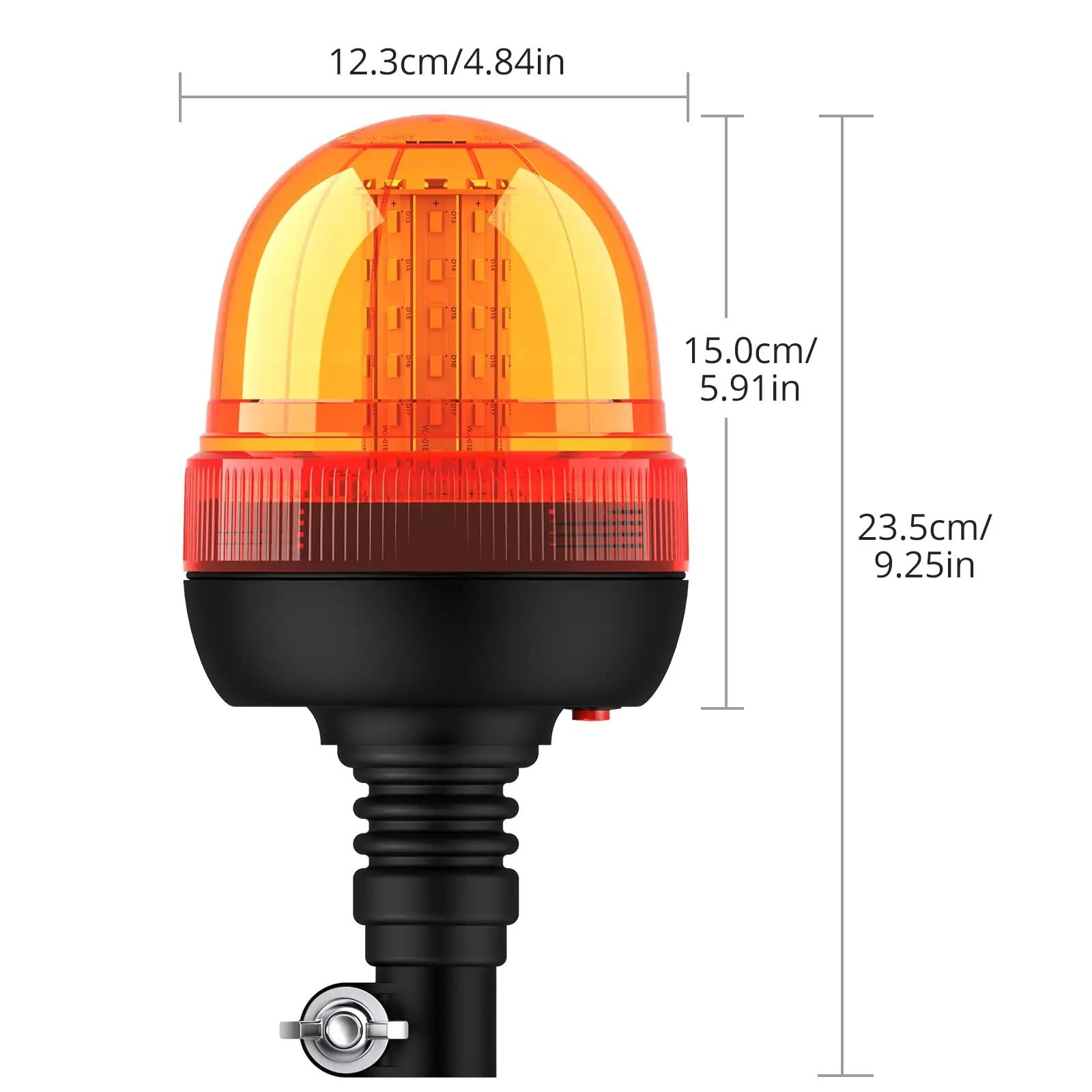 Justech vastupidav LED-ohtutuli 2x60LED — tolmukindel hoiatus – pakend ja tarvikud