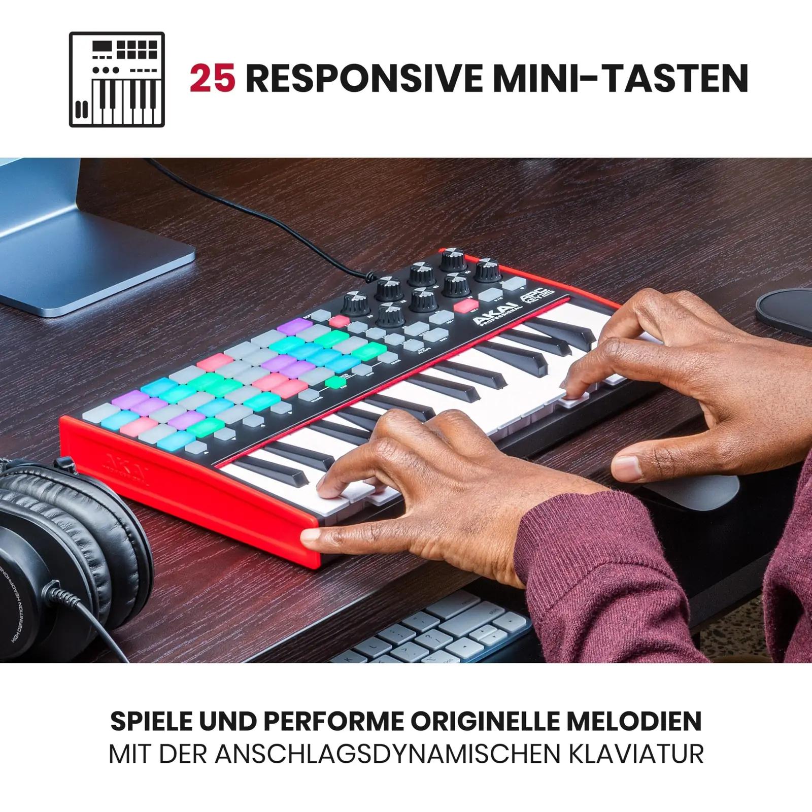 Akai Professional MIDI-klaviatuur: kompaktne 25-klahviline – kasutusnäide
