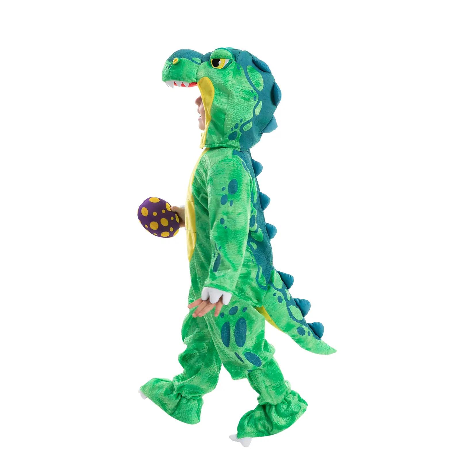 Spooktacular Creations armas roheline T-Rex kostüüm lastele – kasutusnäide