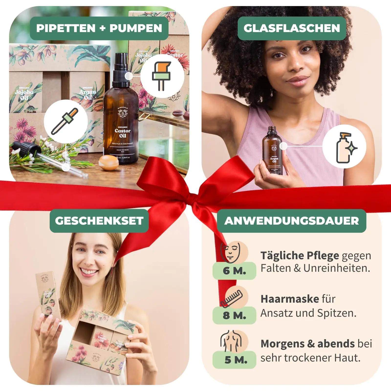 BIONOBLE orgaaniline õlikomplekt – kosmeetika – kasutusnäide