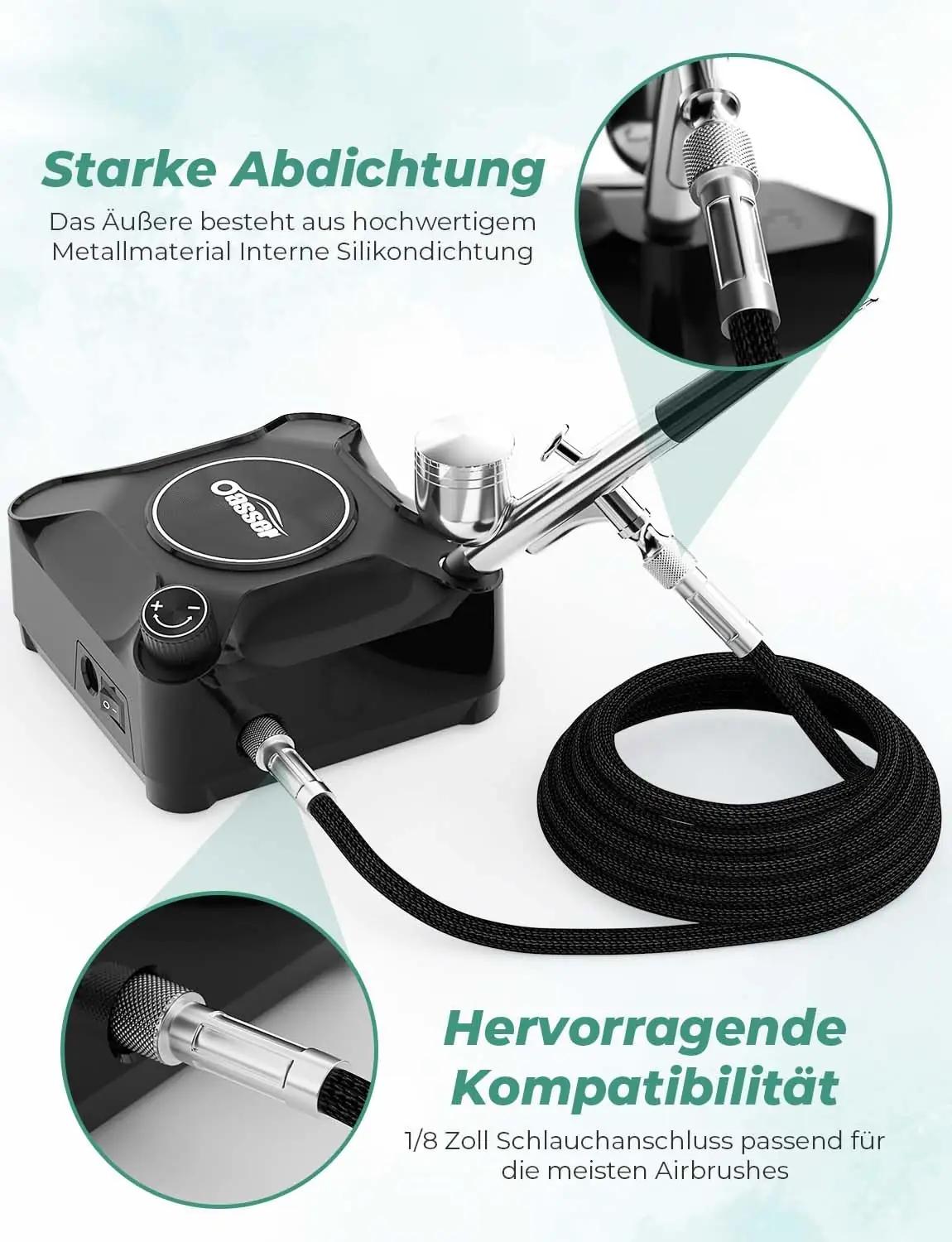 Oasser stiilne airbrush-komplekt – kompressorid – kasutusnäide