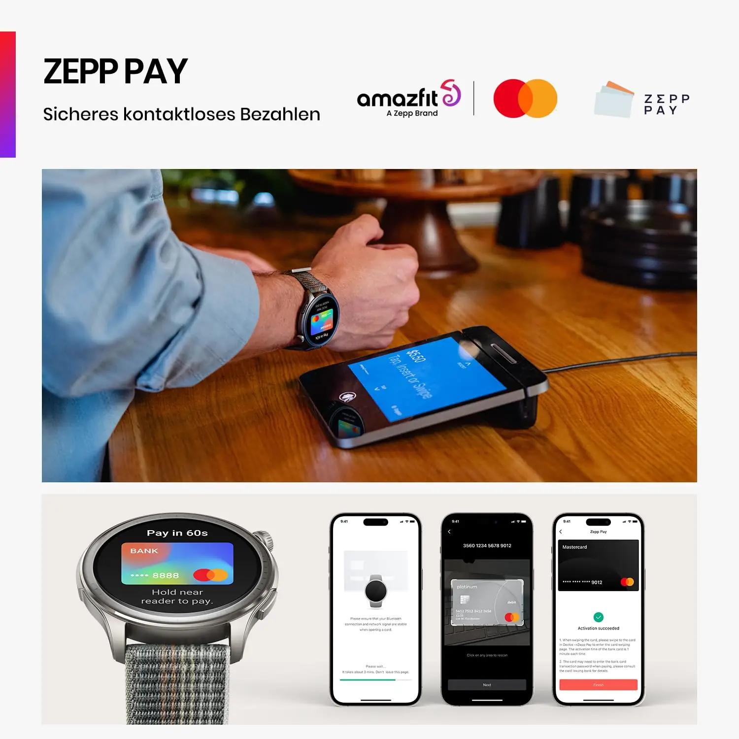 Amazfit stiilne nailonrihmaga nutikell – pika akuajaga – pilt 6
