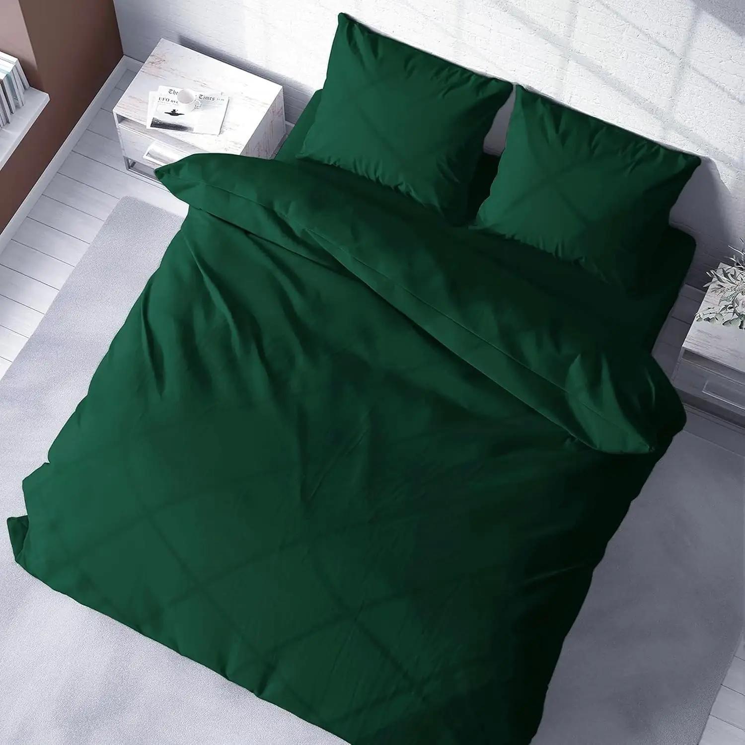 Gezu pehmest puuvillasest voodipesu 220×240 cm tumeroheline – lisavaade