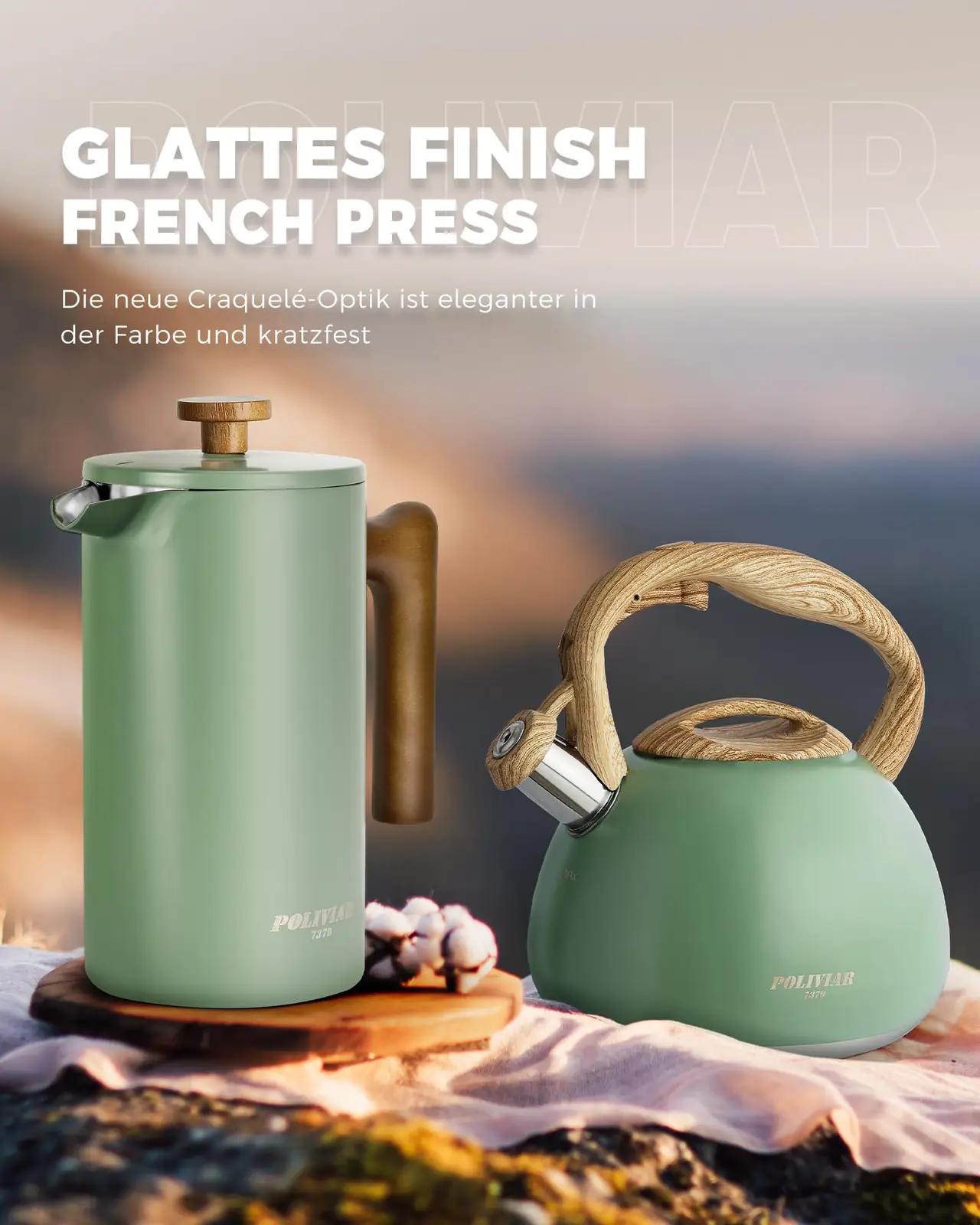 POLIVIAR 7379 POLIVIAR terasest French Press 1 L — isoleeritud – kasutusnäide