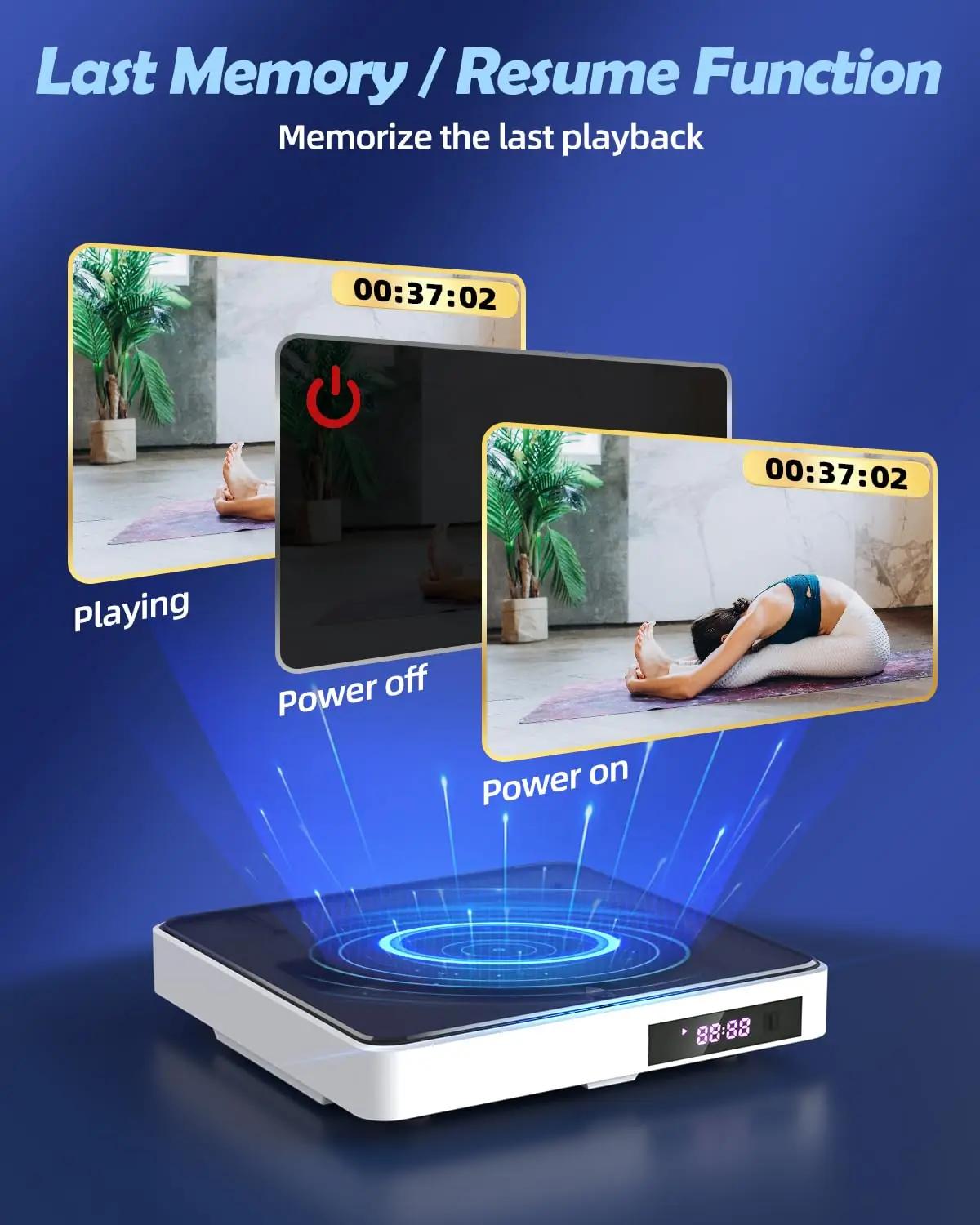 Arafuna valge mini DVD-mängija HDMI 1080p koduseks kasutuseks – pilt 7