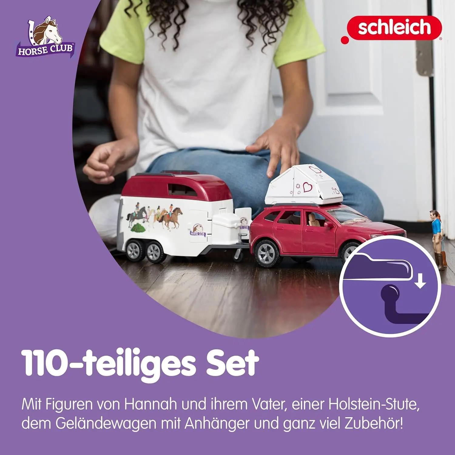 SCHLEICH mängukomplekt lapsele – auto ja hobusehaagis, kingitus – lisavaade