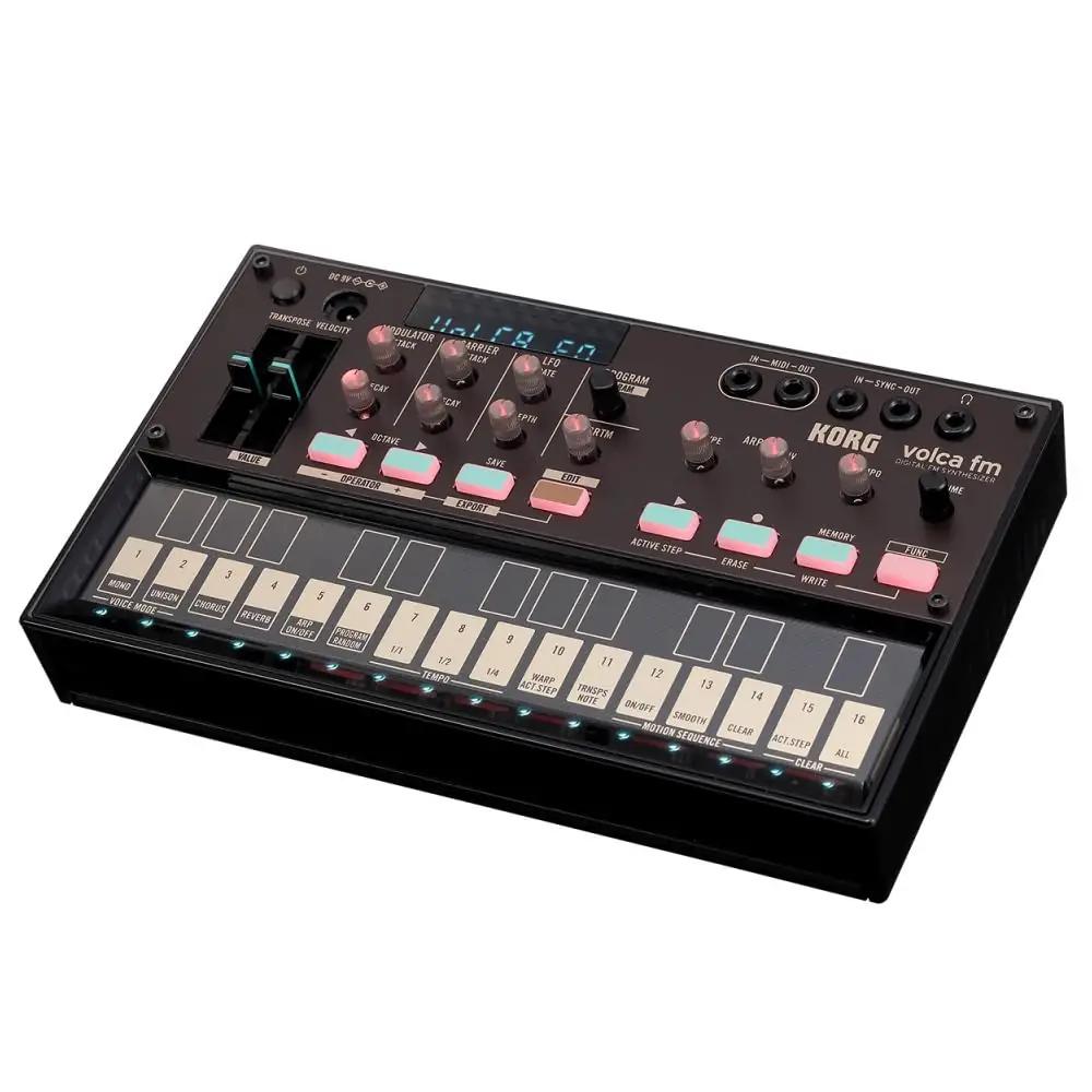 KORG kompaktsest plastikust lahe FM sünteiser — Volca FM2 – pakend ja tarvikud