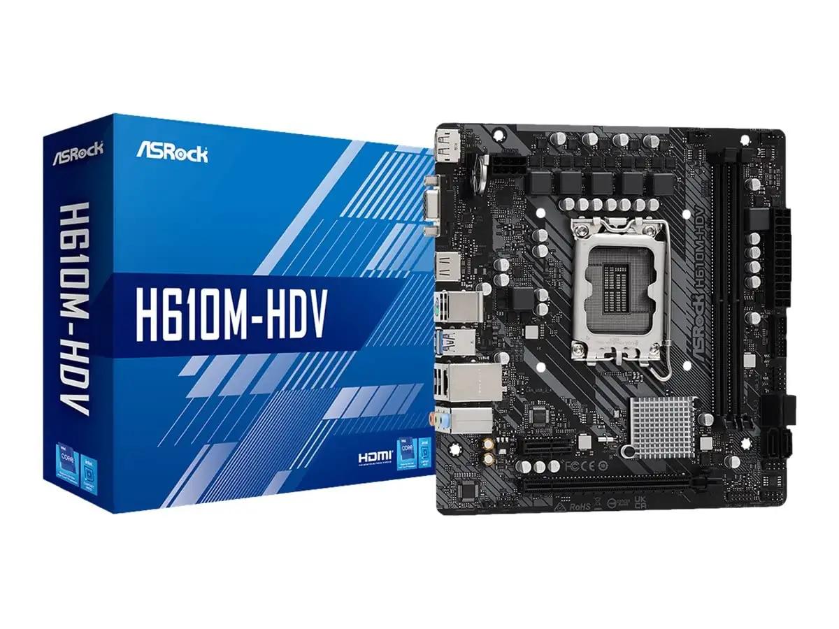 ASRock emaplaat H610M-HDV — kompaktne DDR4 tugi ja vastupidav – kasutusnäide
