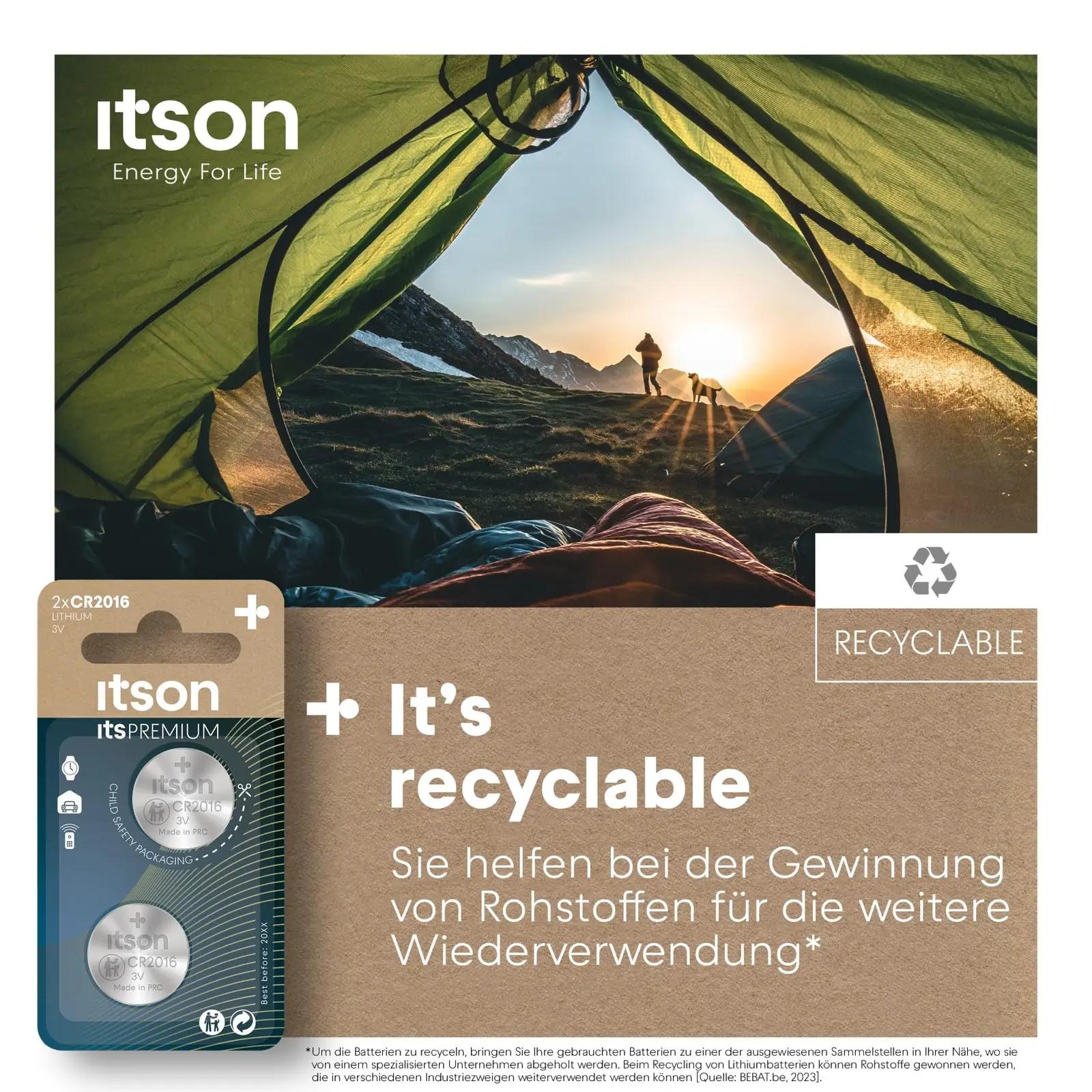 ITSON vastupidav CR2016 lithium-patarei — pikk säilivus ja sobiv – pilt 8