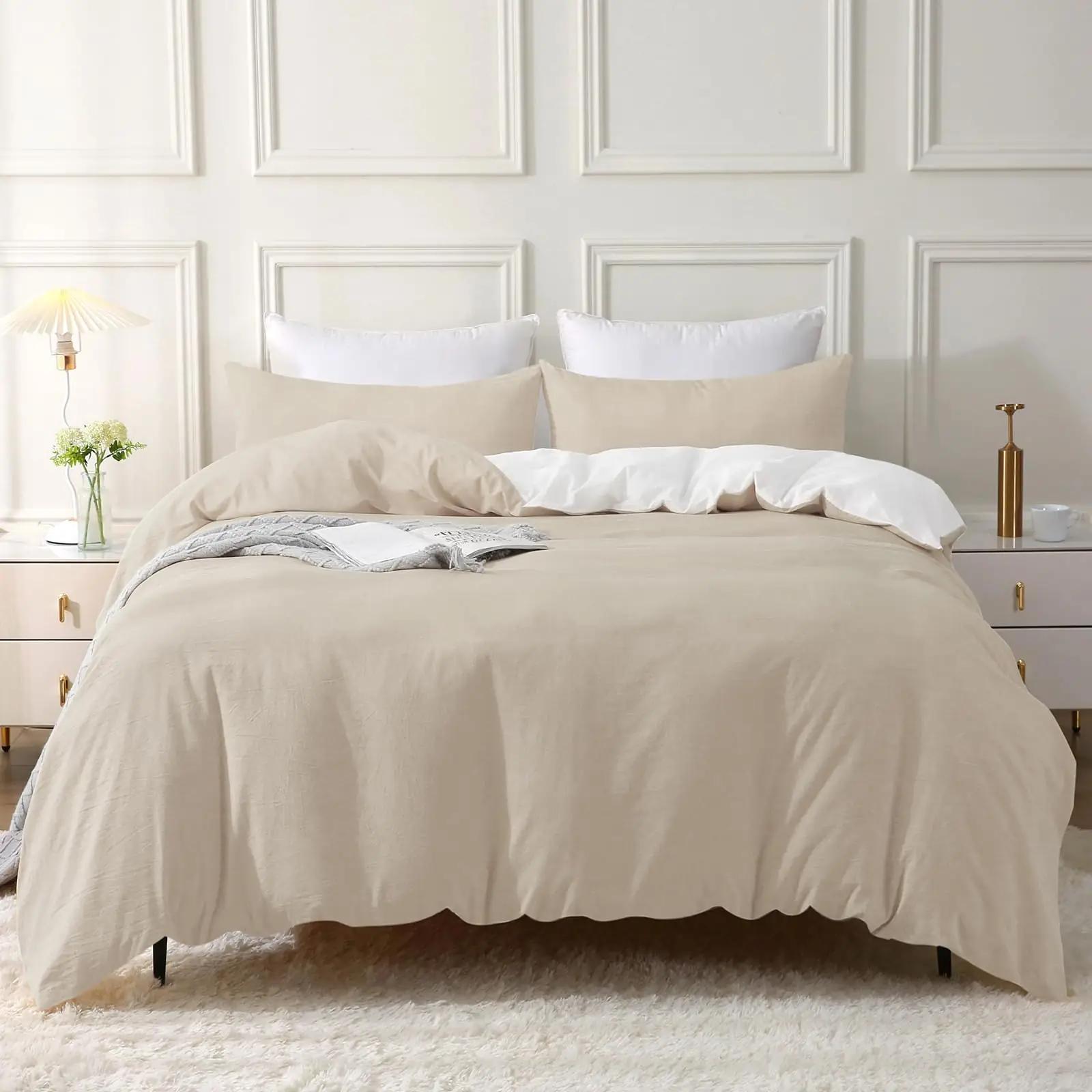 SOULFUL puuvillane voodipesu – soe kamelibeige komplekt