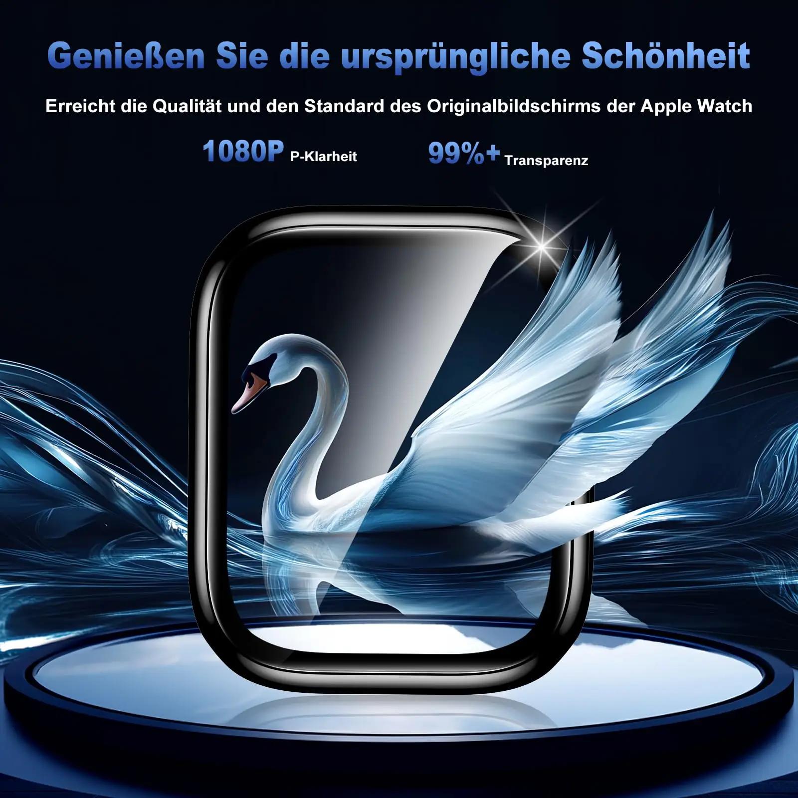 UM UNIQUEME kaitsekile Apple Watch 46 mm – pehme TPU – kasutusnäide