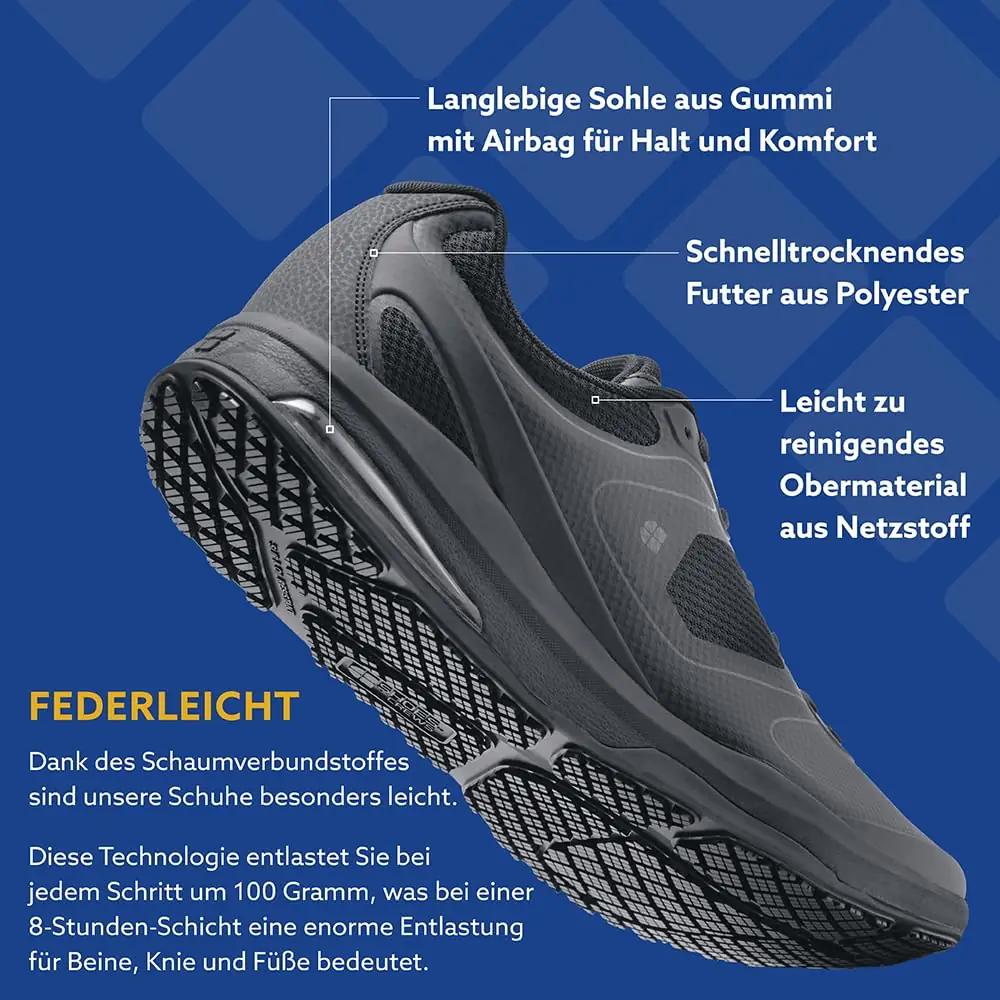 Shoes for Crews mugavad naiste tööjalanõud – veekindel mesh – pakend ja tarvikud