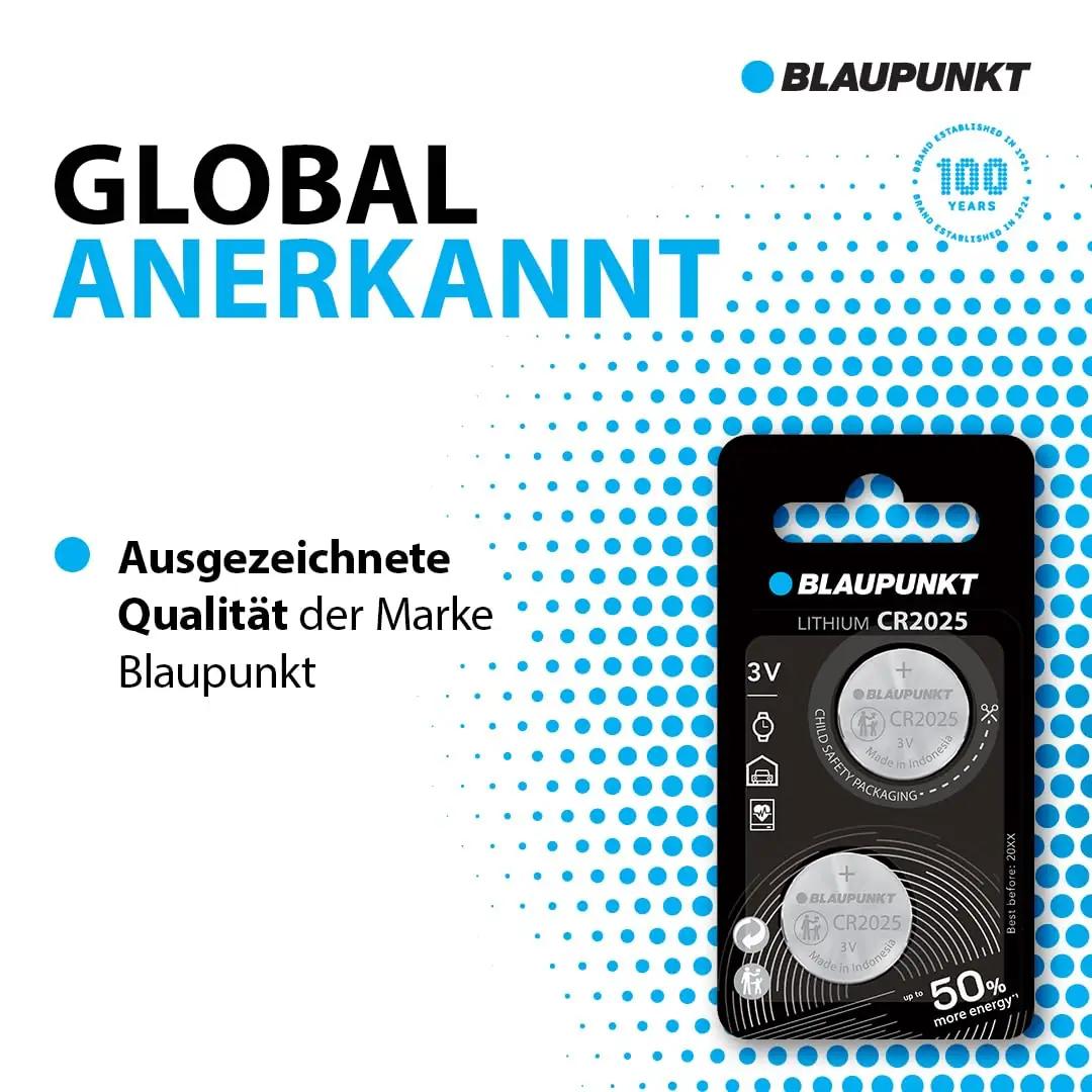 Blaupunkt vastupidav liitiumCR2025 patarei – pikk säilivus – lisavaade