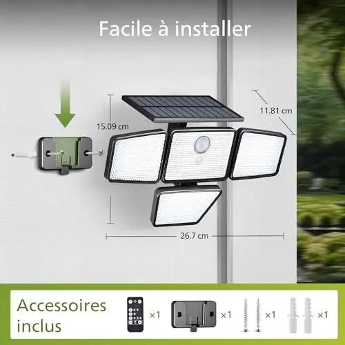Philips päikeseväline valgusti IP65 – 196 LED, liikumisandur – pakend ja tarvikud