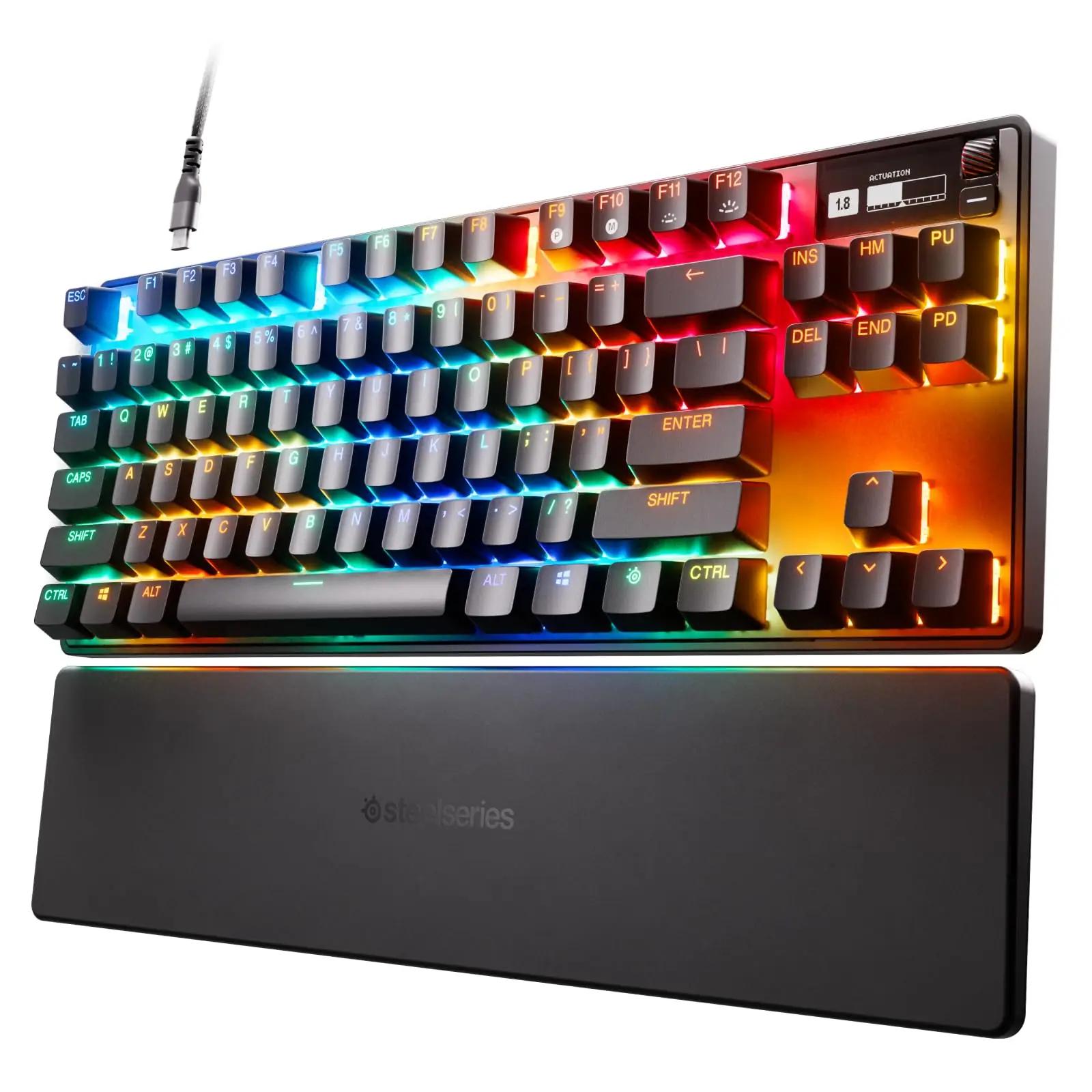 SteelSeries mänguriklaviatuur Apex Pro TKL – vastupidav PBT