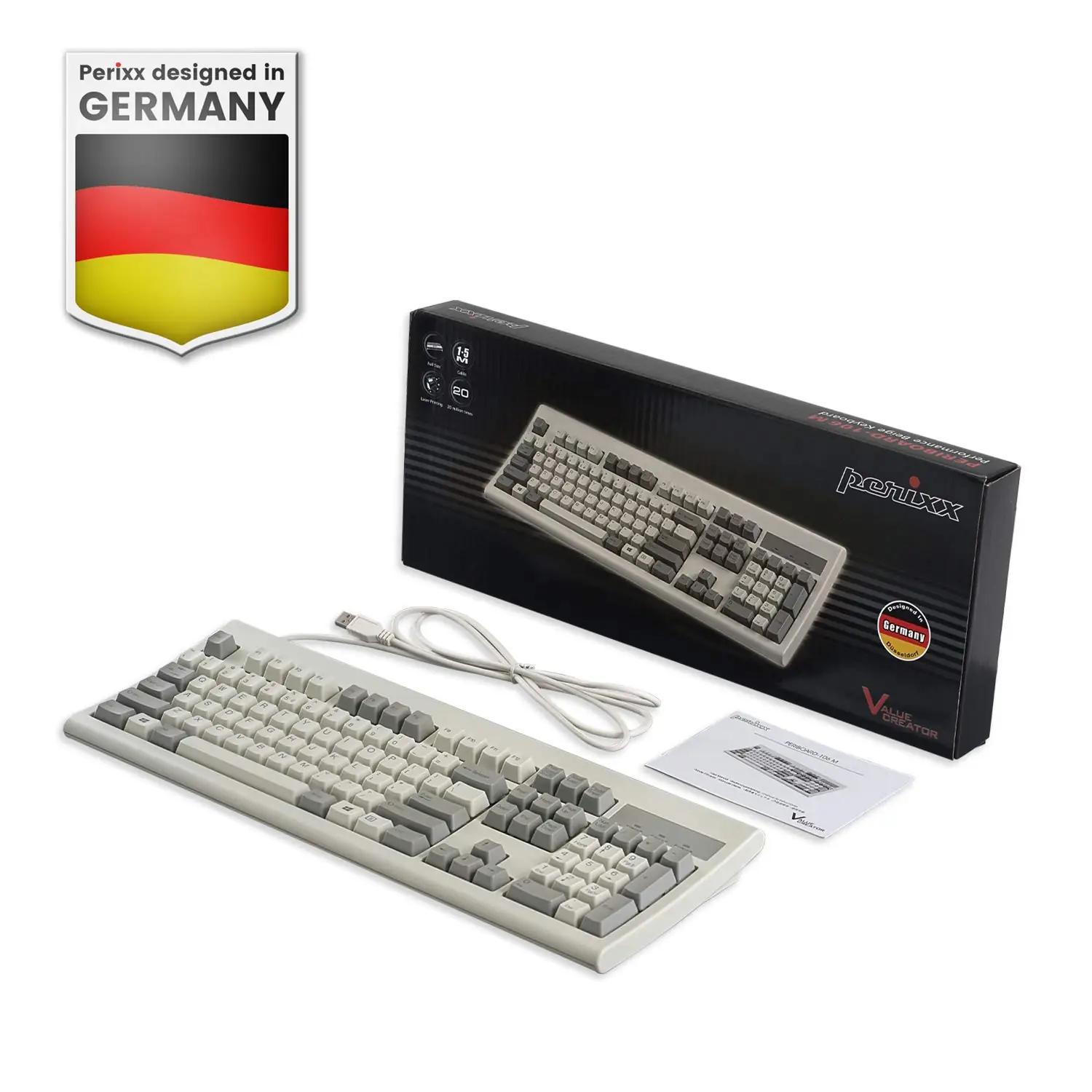 Perixx retro-klaviatuur – ergonoomiline beez USB kingitus – pilt 7