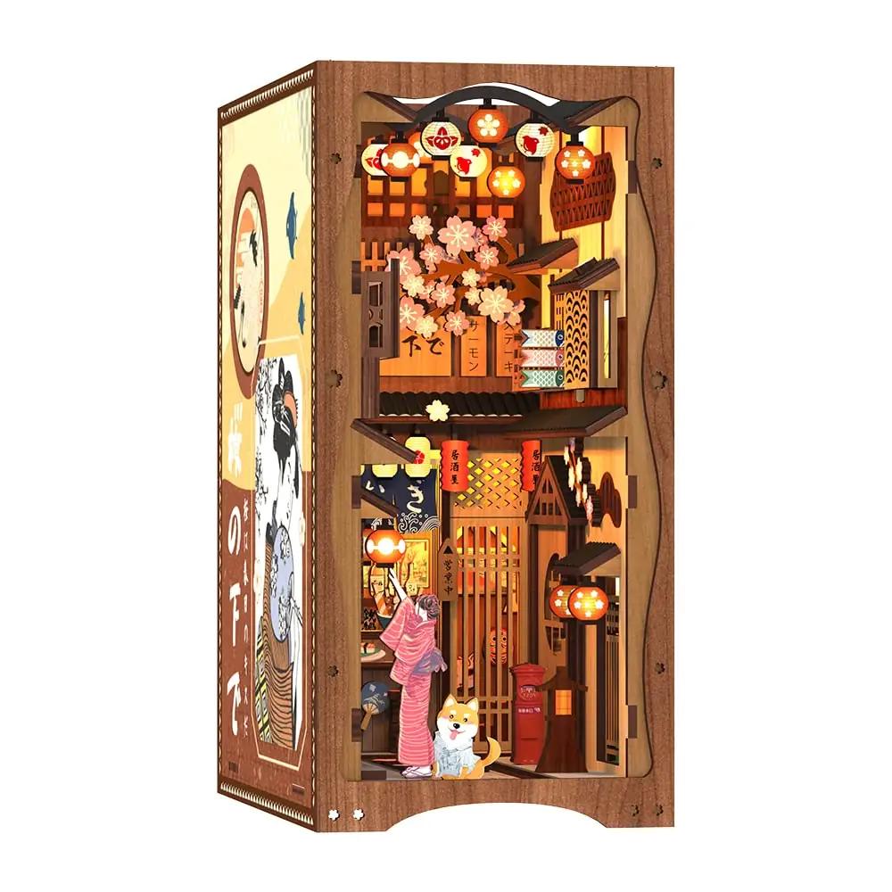 CUTEBEE puidust miniatuurne Book Nook – sakura stiilne kingitus