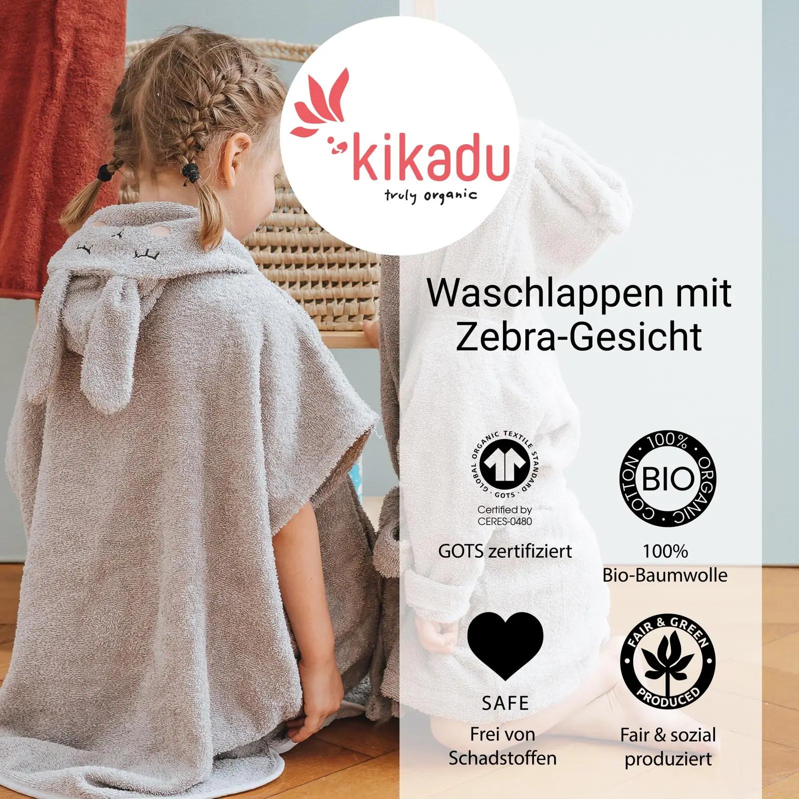 kikadu pehme bio-vooderiga zebra pesulapp — beebile sobiv – kasutusnäide