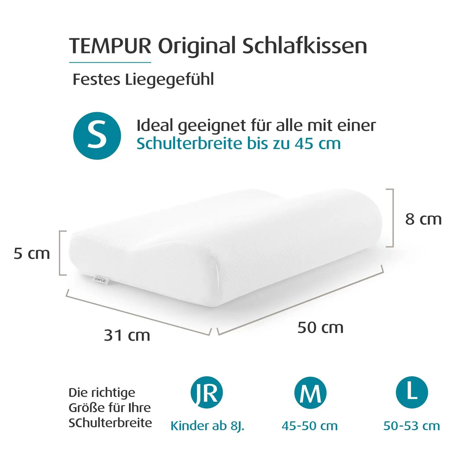 TEMPUR ergonoomiline mäluvahust padi — toetav uni S – detailne vaade