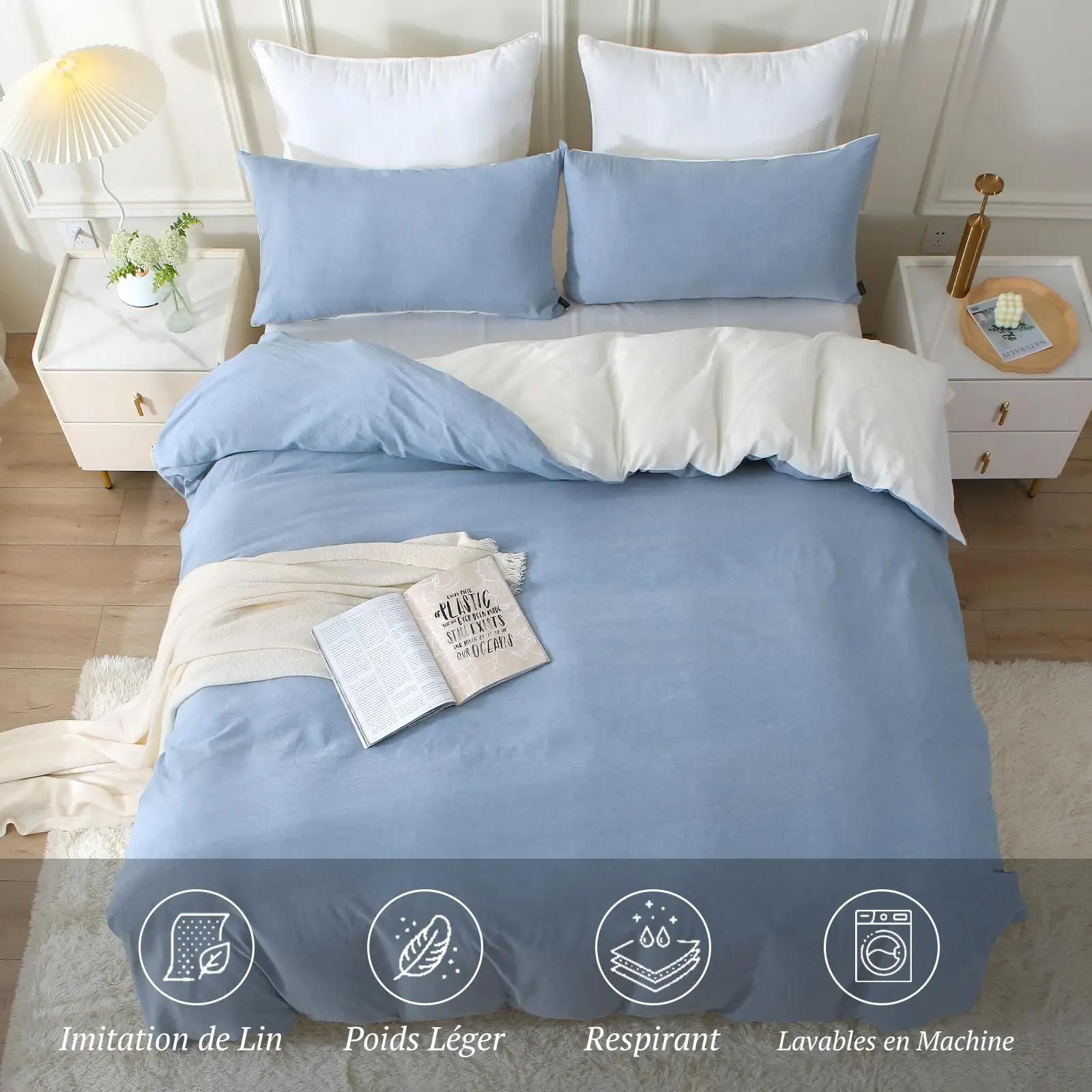 SOULFUL puuvillane voodipesu 240×260 — pehme sinine komplekt – lisavaade