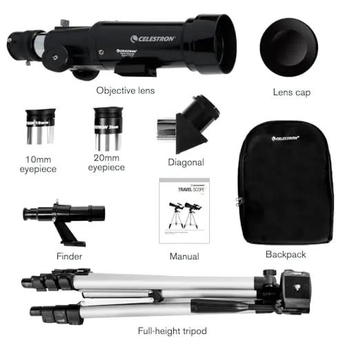 Celestron kaasaskantav TravelScope 70 — kerge reisiteleskoop – pilt 11