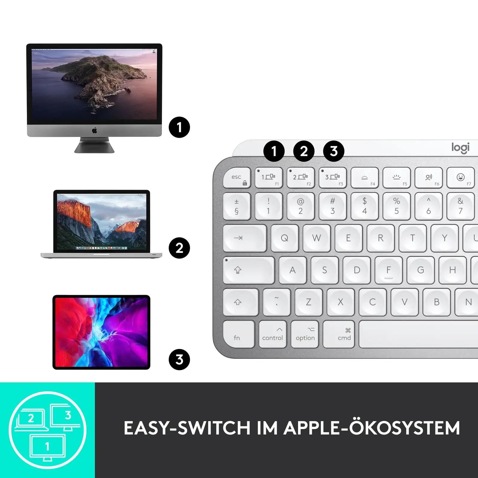 Logitech metallist kompaktne klaviatuur – mugav Mac-kasutuseks – pilt 8