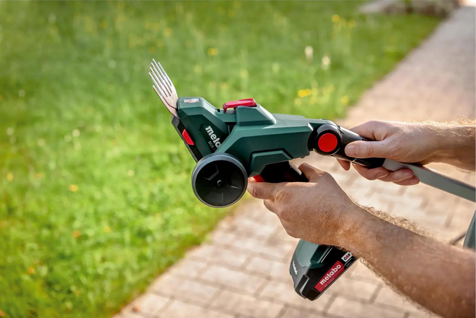 metabo kerge 2‑in‑1 aku-pügaja – täpne lõige ja vahetussüsteem – pilt 6
