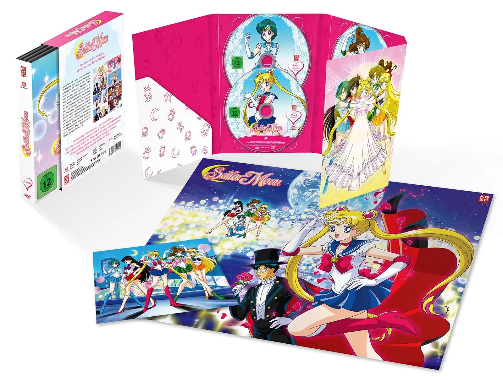 Crunchyroll Sailor Moon DVD komplekt – klassikaline kogumik – pakend ja tarvikud