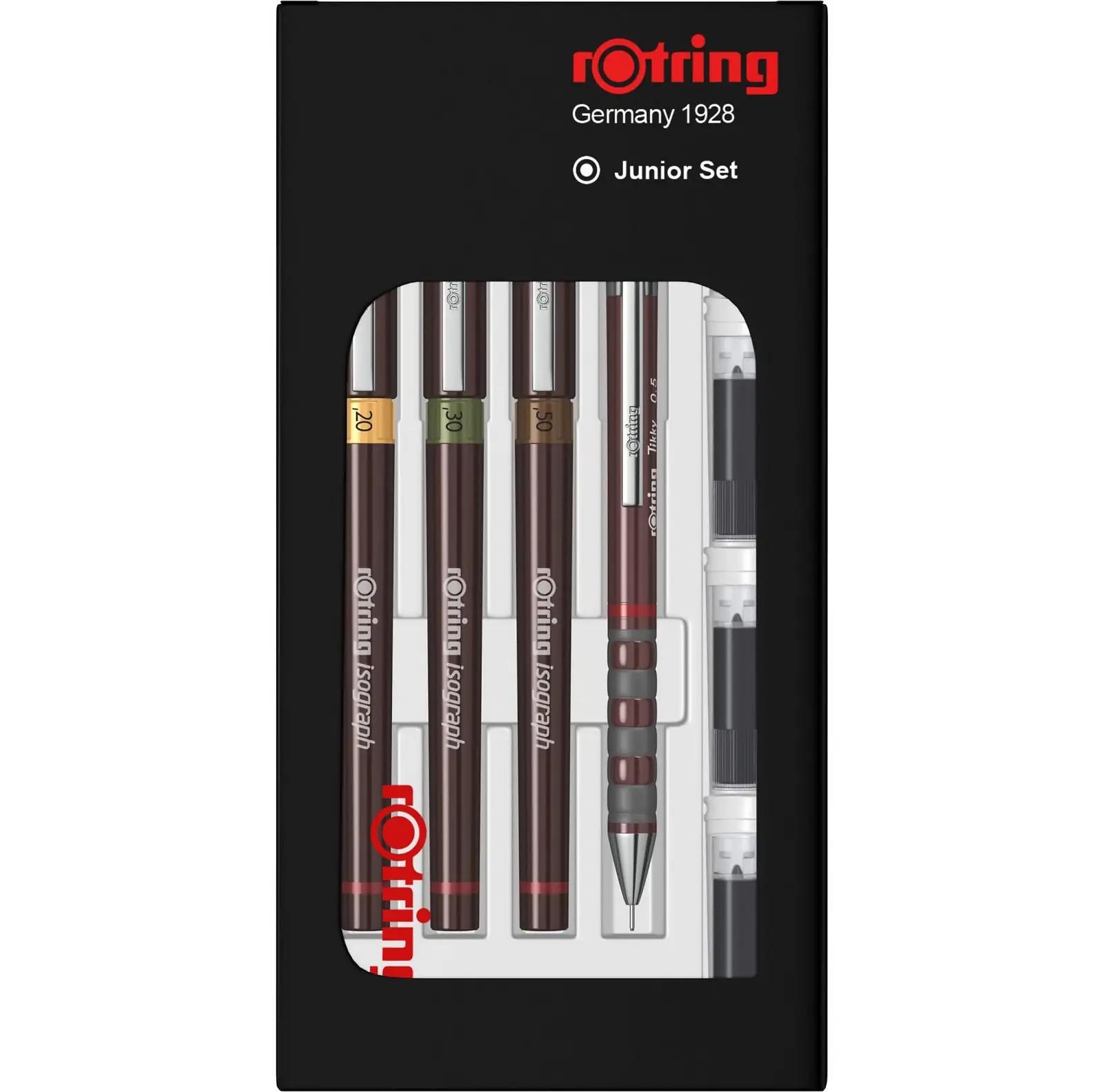 rOtring terasest Isograph finelinerkomplekt — täpne – kasutusnäide