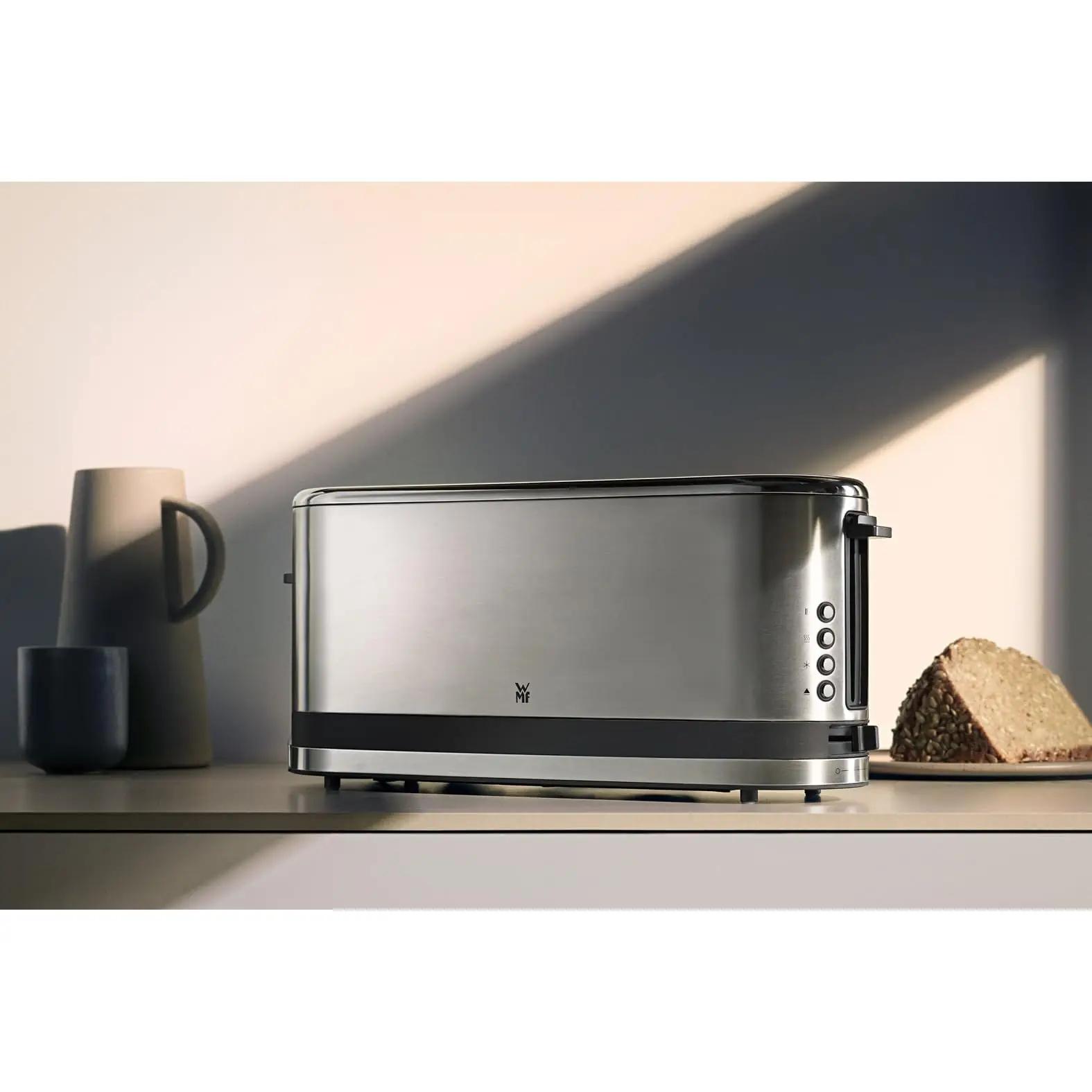 WMF roostevaba XXL-toaster kahe viilu ja bagel-funktsiooniga – pakend ja tarvikud
