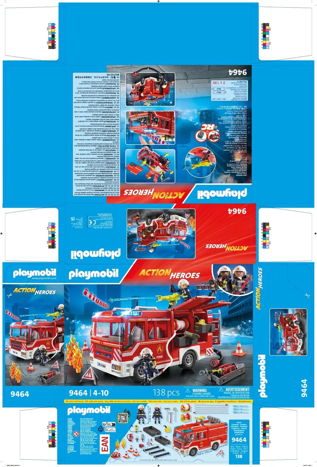 PLAYMOBIL punane tuletõrjeauto koos tule- ja heliefektiga – pilt 9