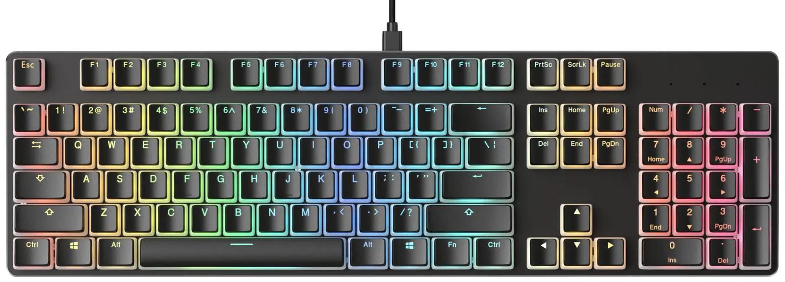 Glorious PBT Aura keycaps — vastupidavad RGB pudding-korgid – pilt 9