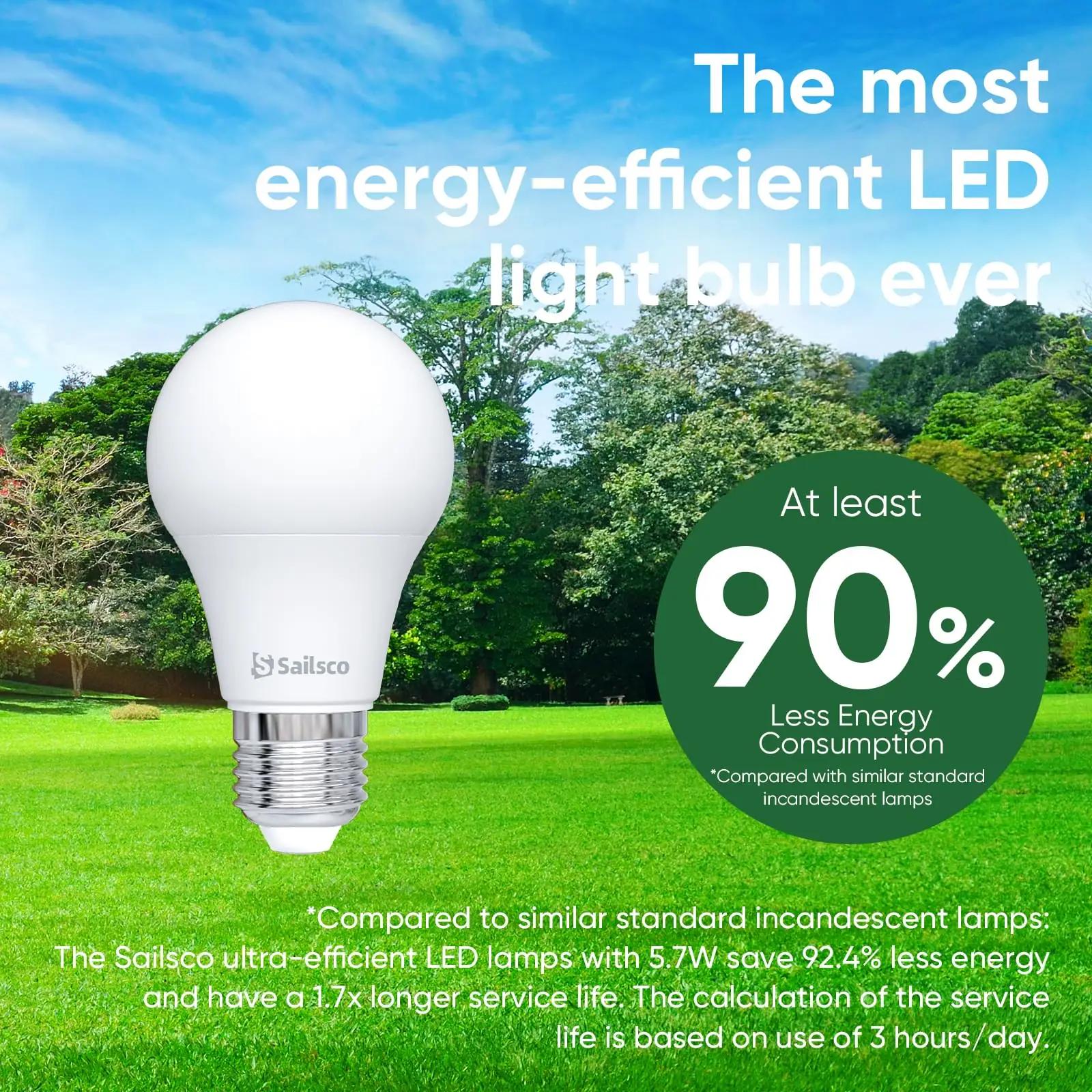 sailsco LED A60 E27 soojavalge lamp – energiasäästlik komplekt – pilt 8
