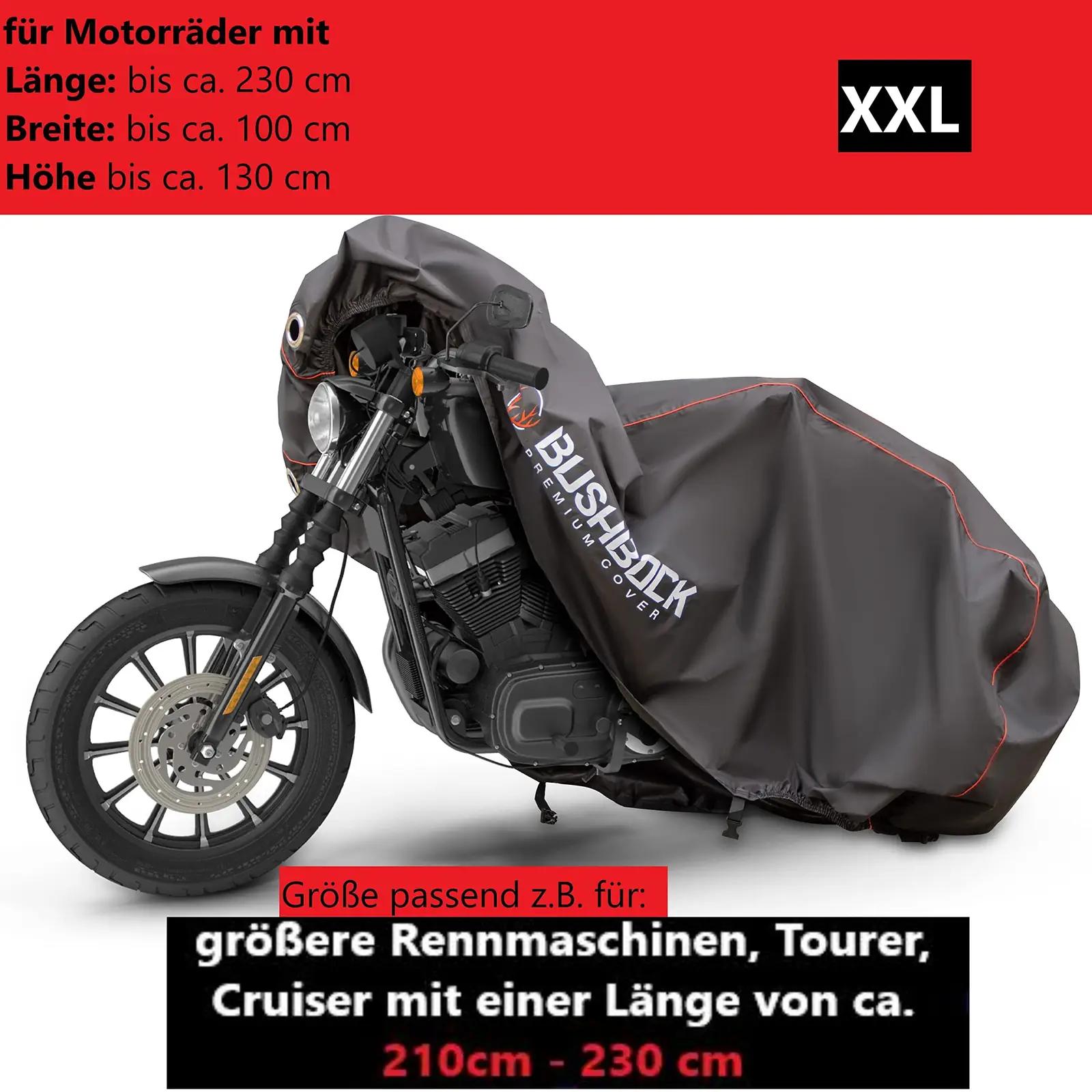 BUSHBOCK Premium Cover tugev ripstop kattega mootorrattakate XXL – pakend ja tarvikud