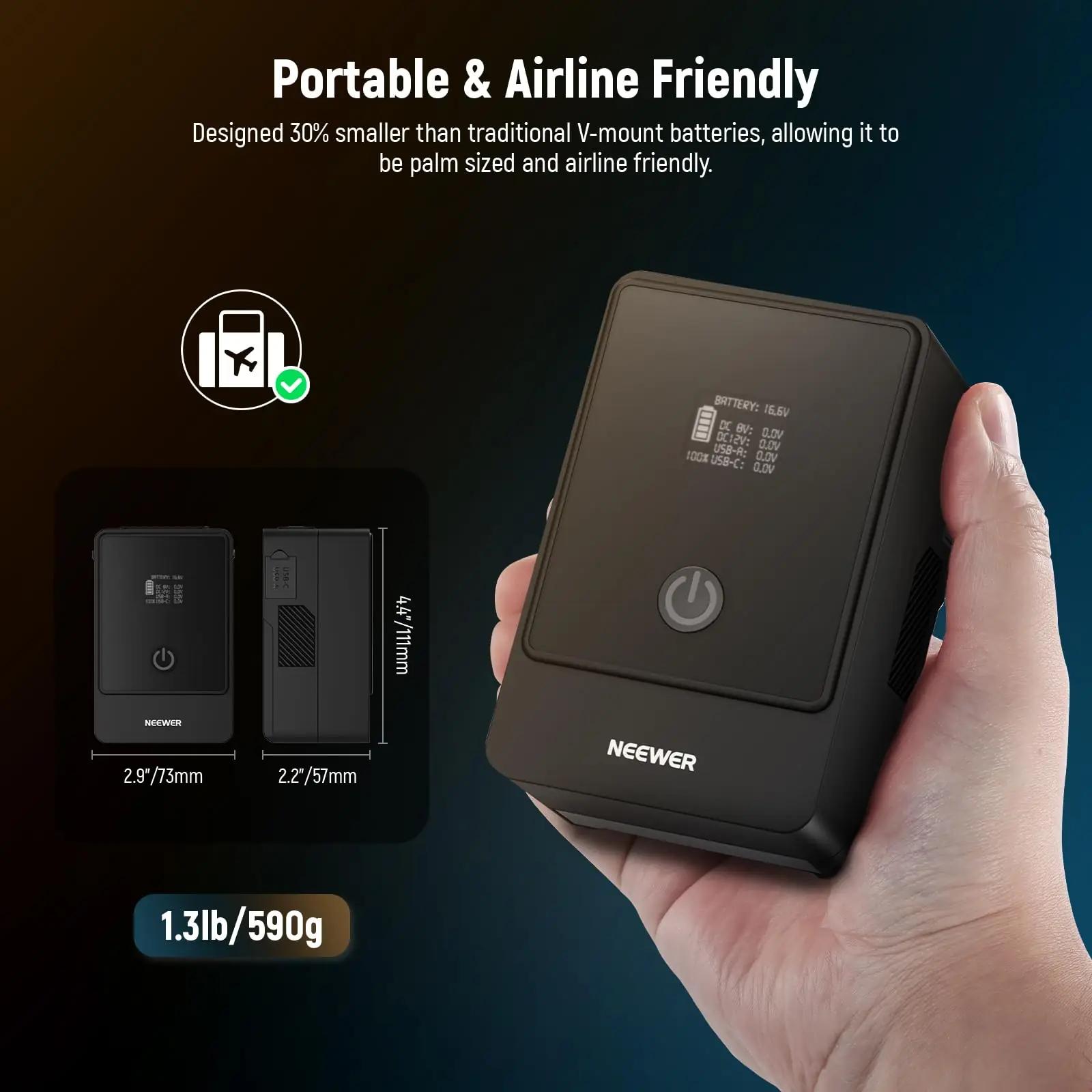 NEEWER vastupidav Mini V Mount aku 6800mAh kingituseks – pilt 8